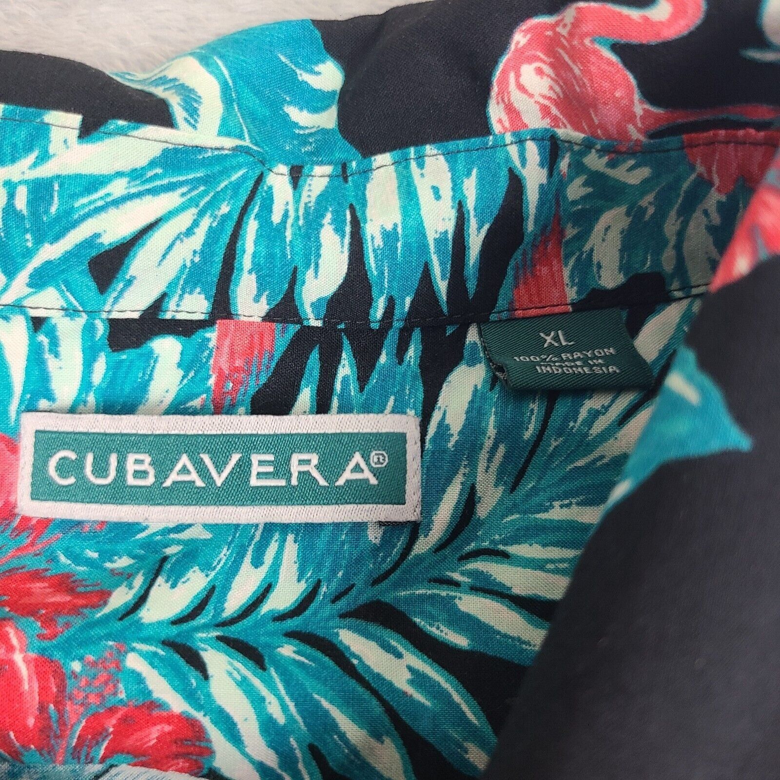 Cubavera Cubavera Flamingo Beach Party Button Down Black Mens Size X- Size US XL / EU 56 / 4 - 4 Thumbnail