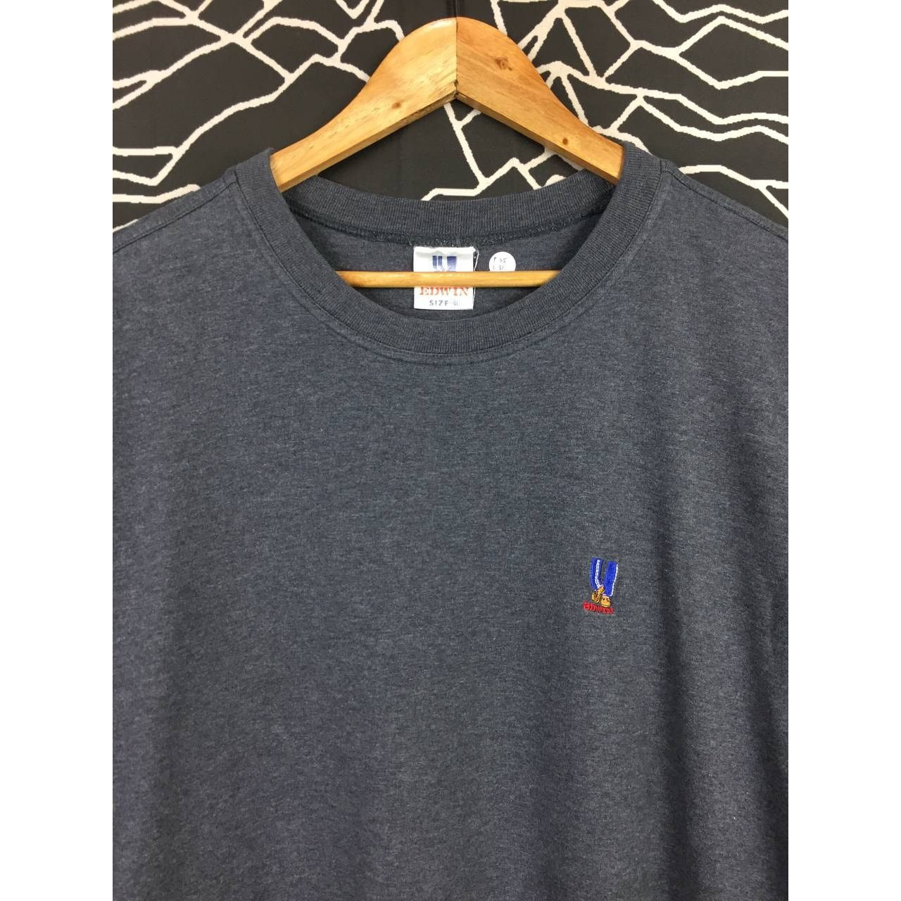 Edwin × Vintage Vtg Edwin Embroidered Logo Long Sleeve Tee Size US XXL / EU 58 / 5 - 3 Thumbnail