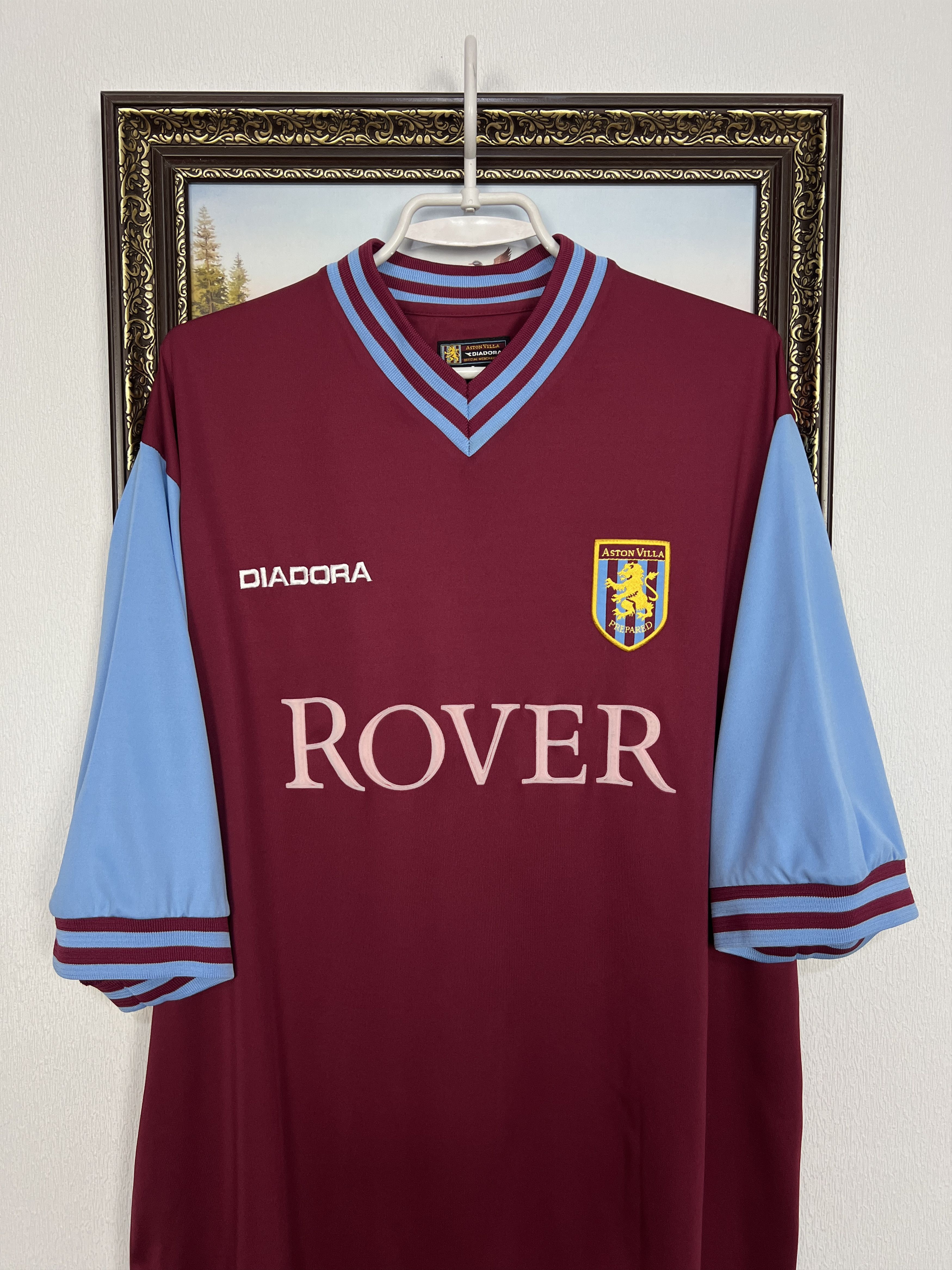 Aston Villa football shirt 2002 Soccer Diadora Jersey Trikot