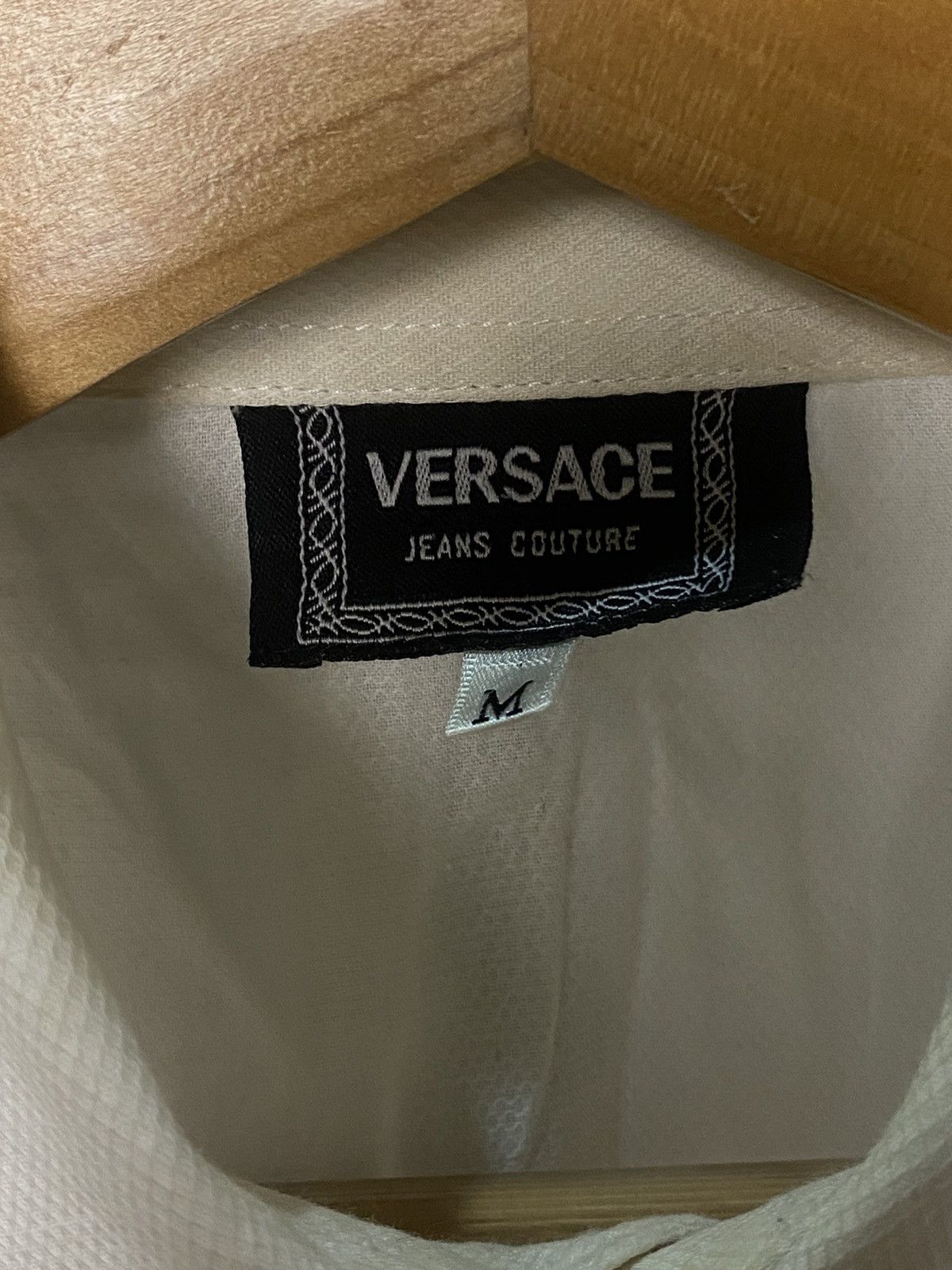 Versace Vintage 1990's Versace Jeans Couture White Shirt Size US M / EU 48-50 / 2 - 4 Thumbnail