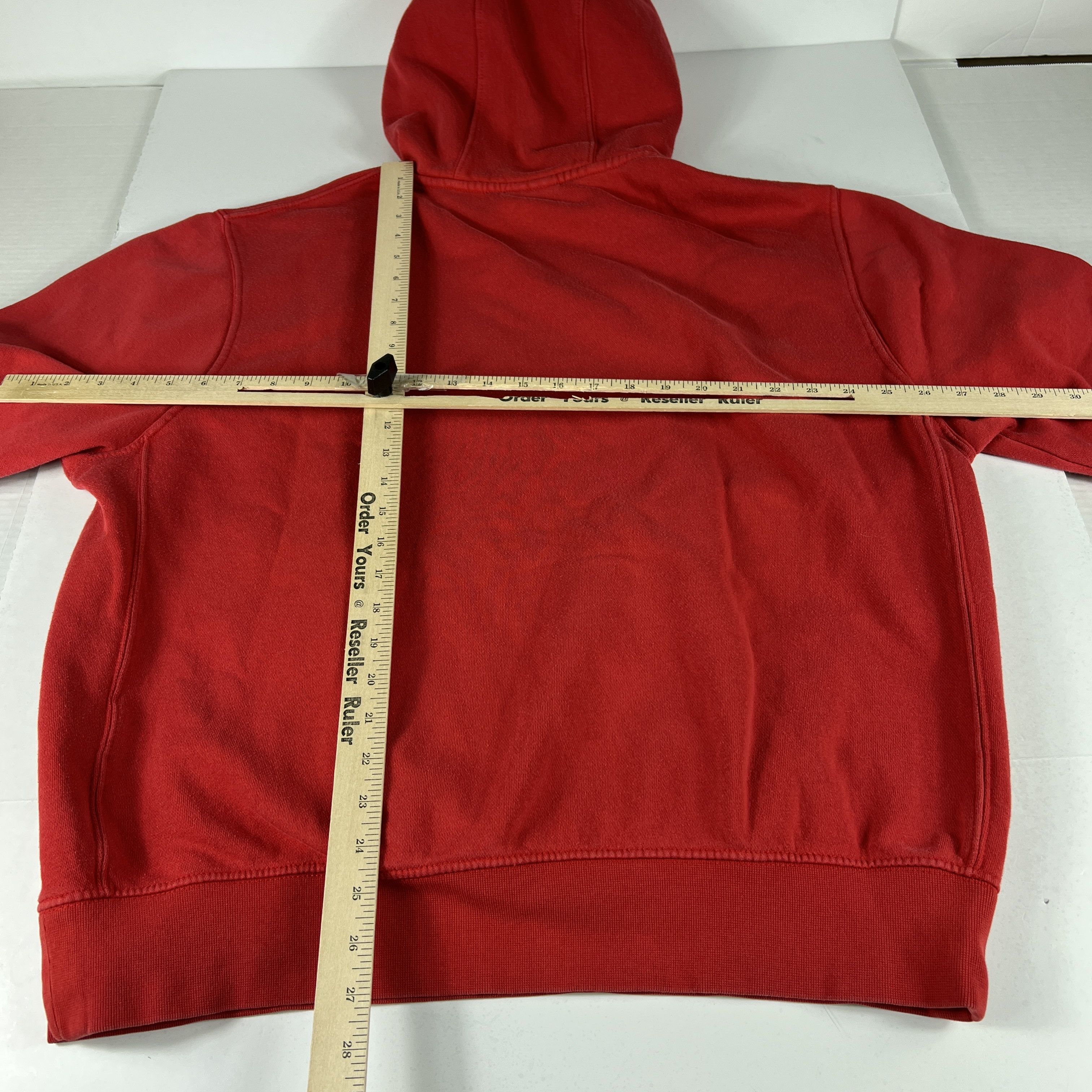 Nike Nike Sweatshirt Red Faded Check Chest Swoosh Logo Hoodie Size US L / EU 52-54 / 3 - 14 Thumbnail