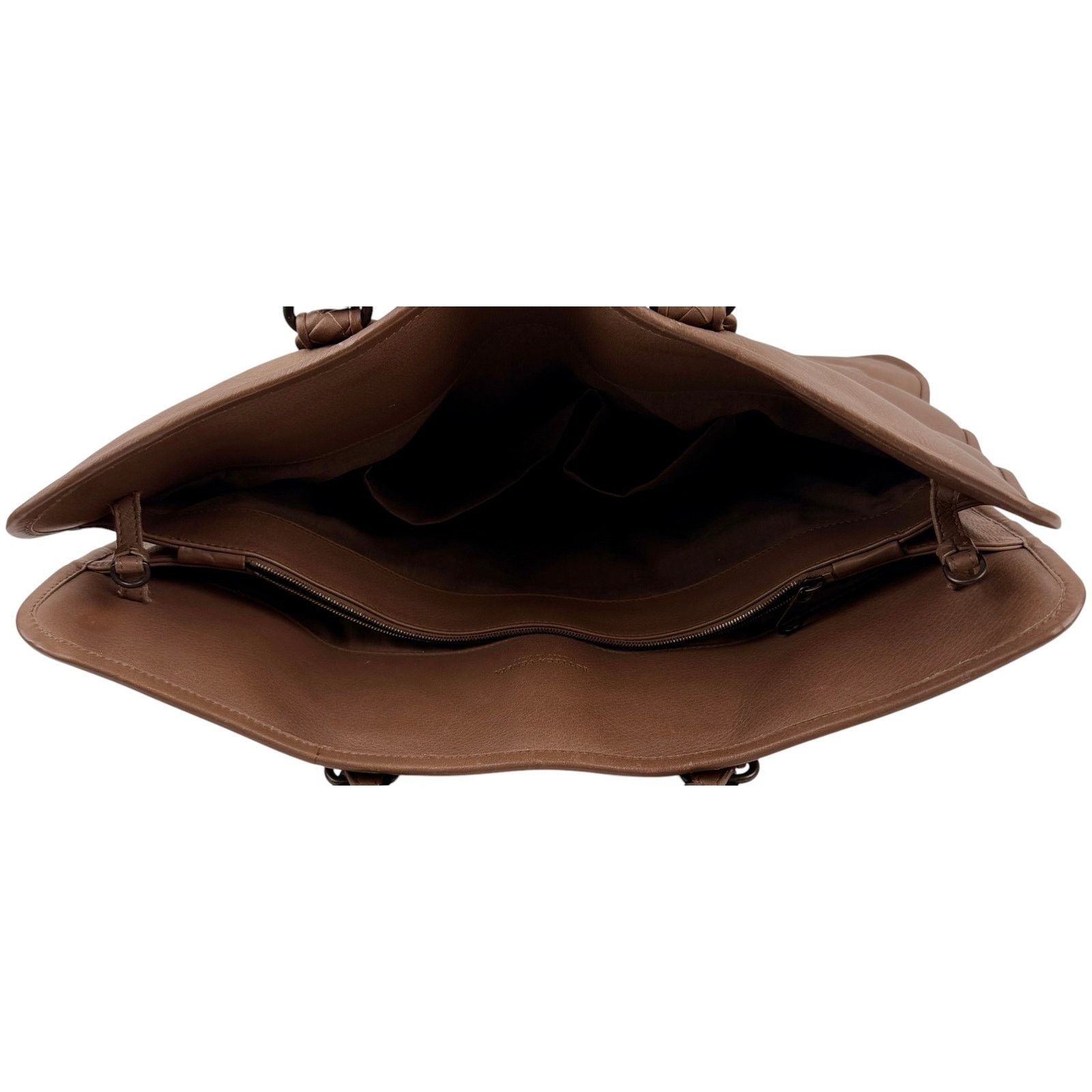 Bottega Veneta Bottega Veneta Black Intrecciato Leather Briefcase Bag Brown Size 42 - 7 Thumbnail