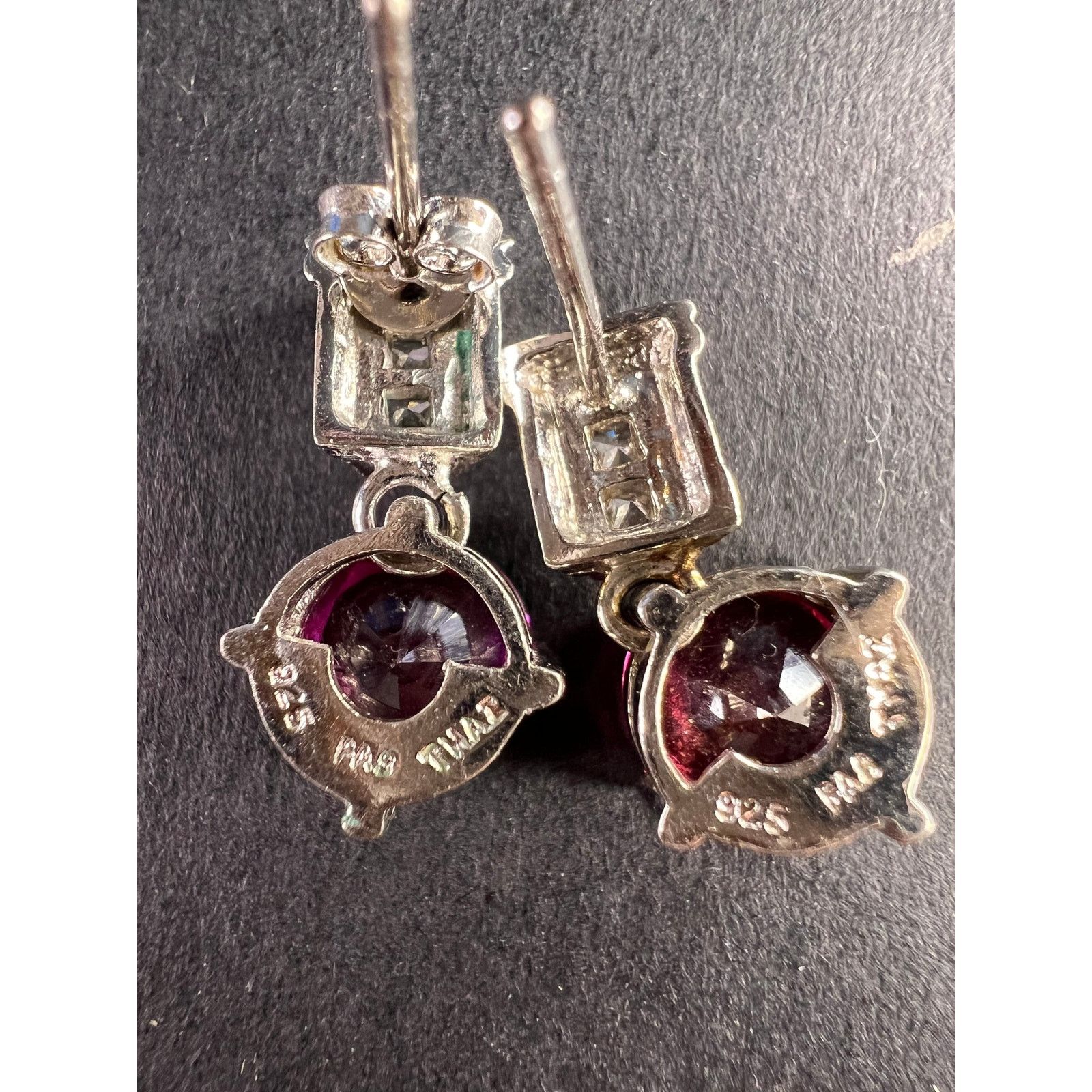 Other Lab purple sapphire and topaz sterling silver earrings Size ONE SIZE - 9 Thumbnail