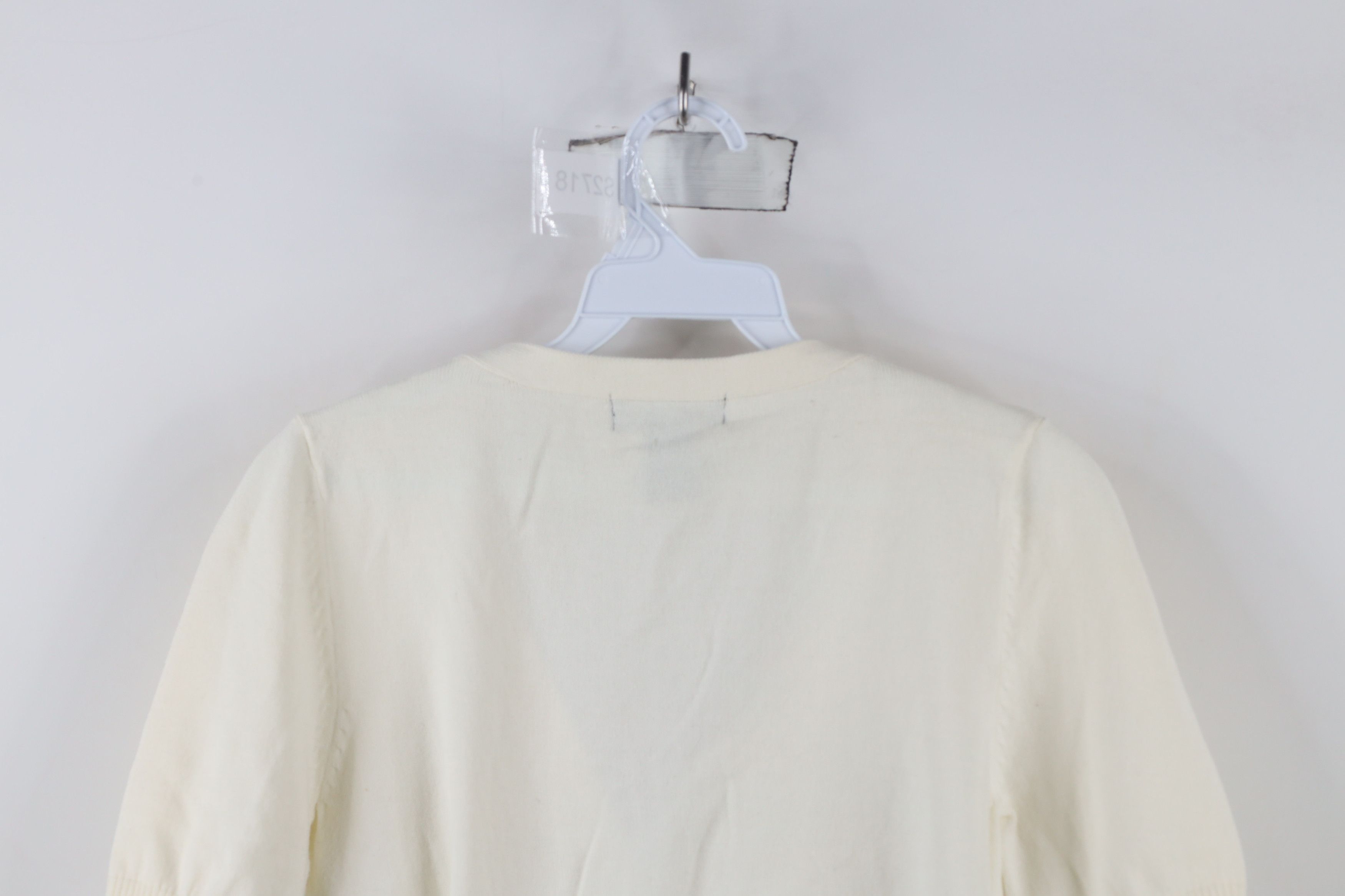 Vintage Vintage 90s Y2K Bella Cropped Ruffled Cardigan Sweater Size M / US 6-8 / IT 42-44 - 9 Thumbnail