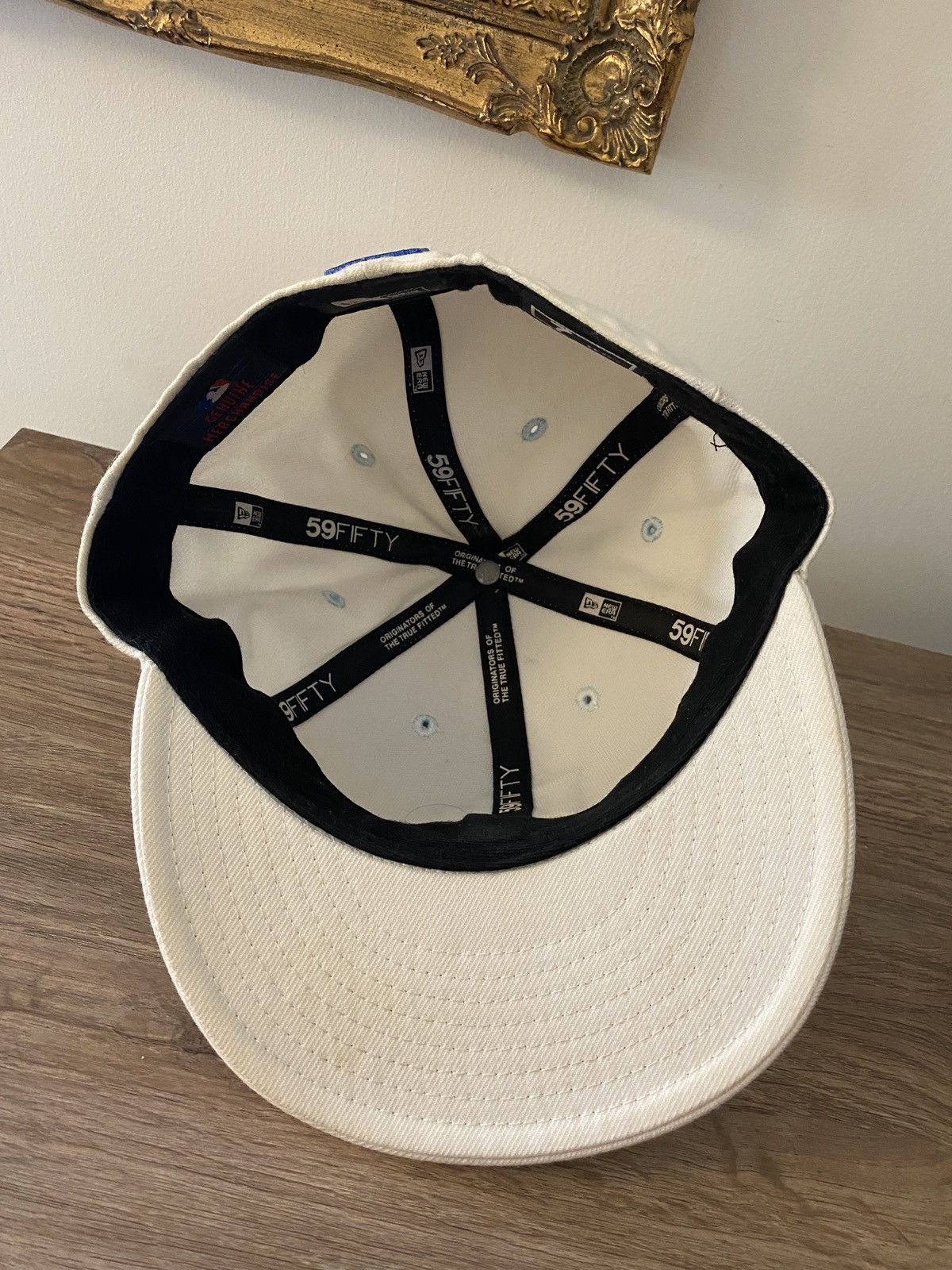New Era Washington Nationals New Era DC White Blue Fitted Cap Hat 7 Size ONE SIZE - 13 Thumbnail