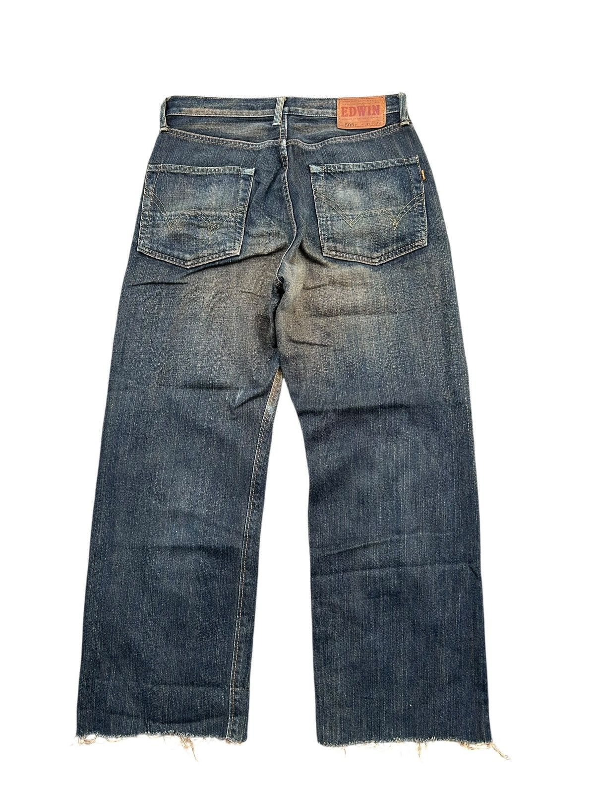 Edwin × Kapital × Vintage Vintage Edwin 505 Selvedge Baggy Rusty Distressed Denim Jean Size US 31 - 4 Thumbnail