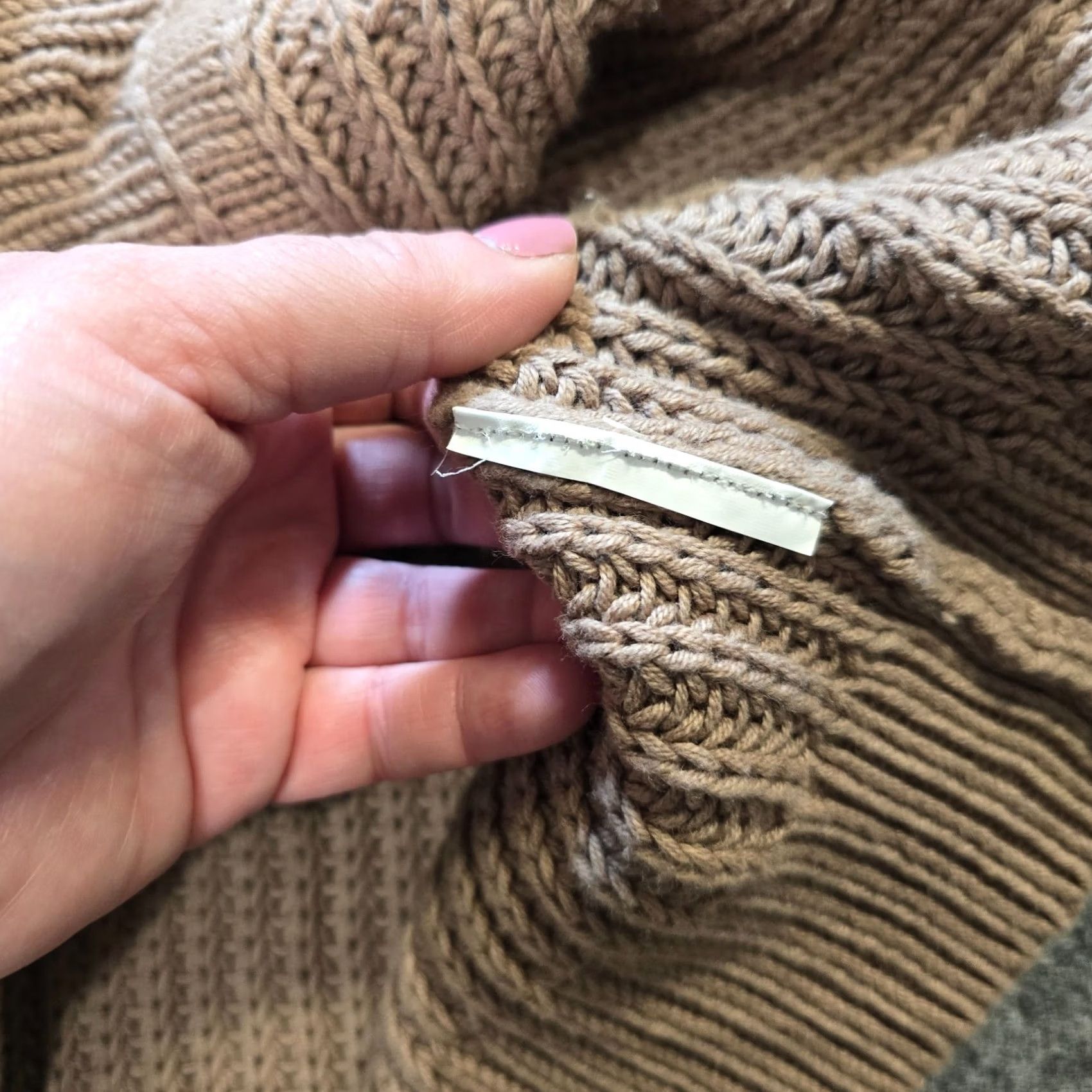 Vintage Haven Sweater Cardigan Women Large Brown Chunky Knit Pockets Capsule Casual Knitwear Winter Fall Spring Size L / US 10 / IT 46 - 7 Thumbnail