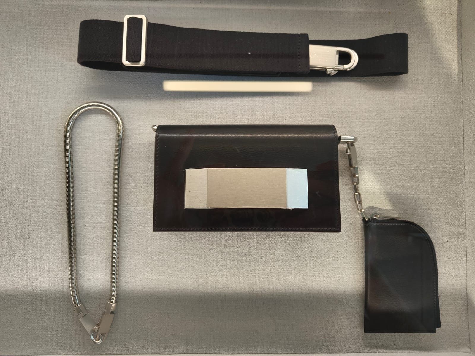 Rick Owens Mini Griffin Leather Clutch Black Size ONE SIZE - 1 Thumbnail