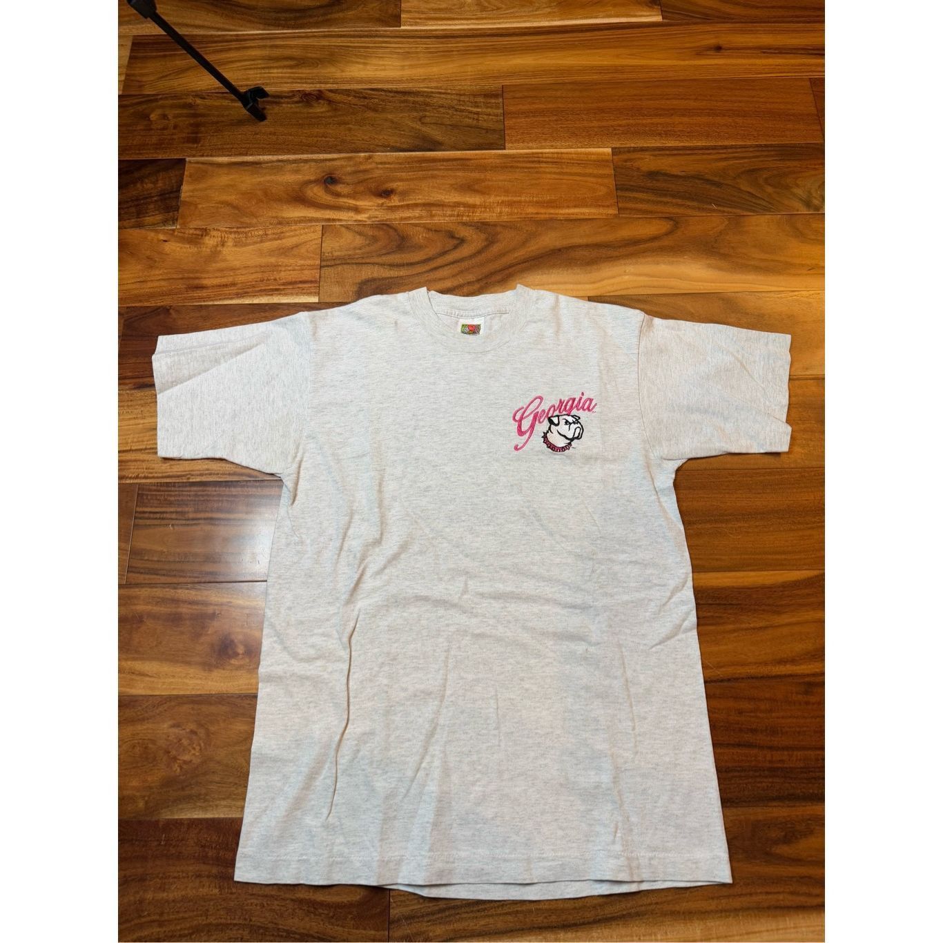 Fruit Of The Loom Pink single stitch vintage 1980s Georgia Bulldogs T-shirt co Size US M / EU 48-50 / 2 - 1 Thumbnail