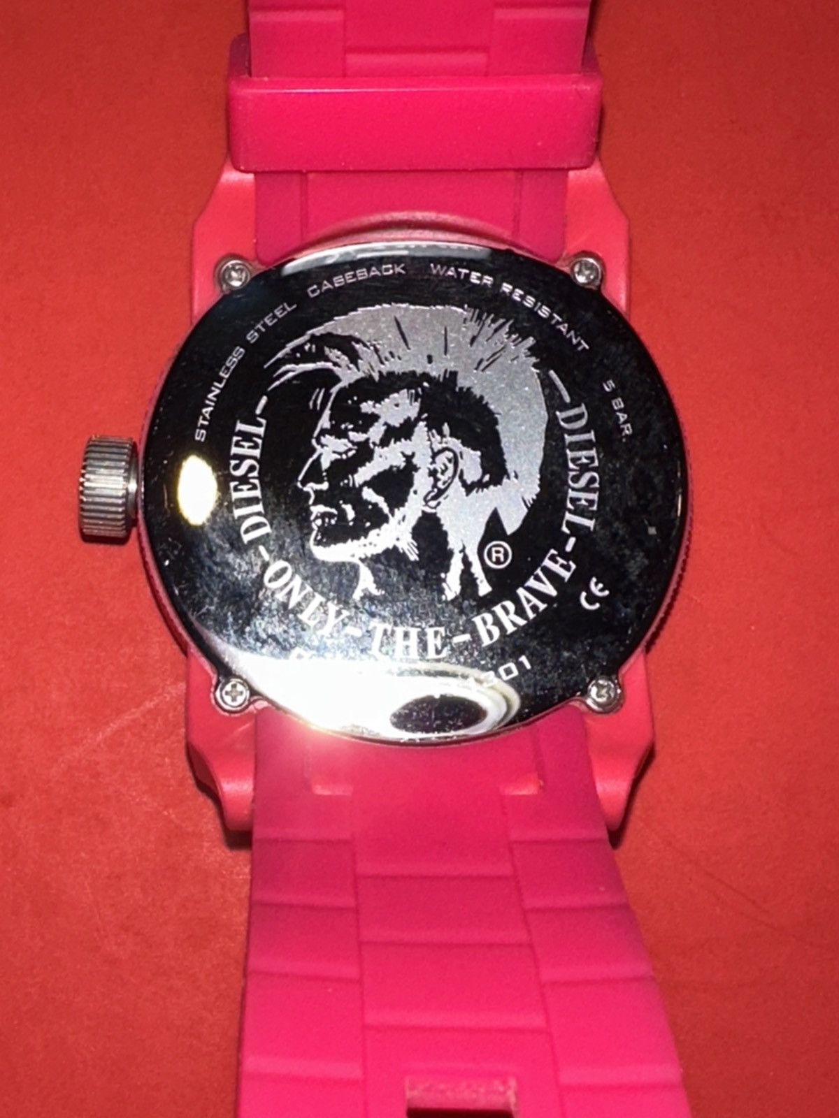 Diesel Diesel Pink Dial Pink Plastic Strap Unisex Watch DZ1573 Size ONE SIZE - 5 Thumbnail