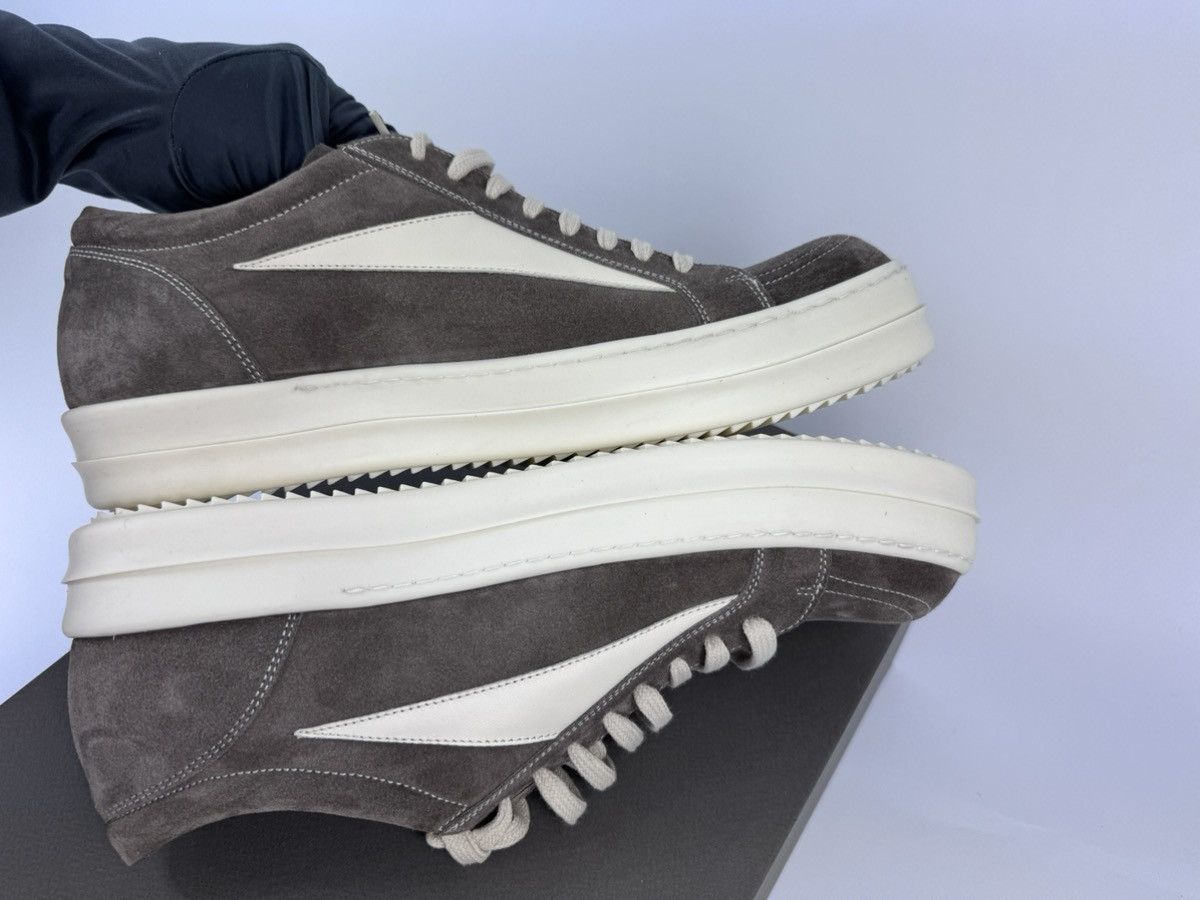 Rick Owens DUST MILK SUEDE VINTAGE SNEAKERS Size US 12 / EU 45 - 6 Thumbnail