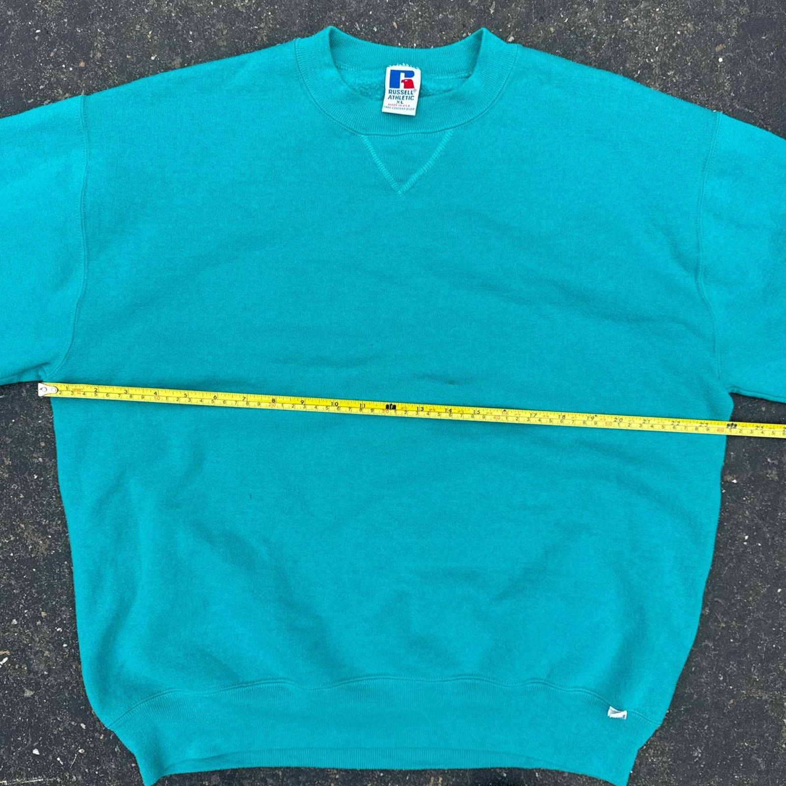 Russell Athletic Vintage 90s Russell Athletic Aqua Blue Crewneck Size XL Size US XL / EU 56 / 4 - 6 Thumbnail