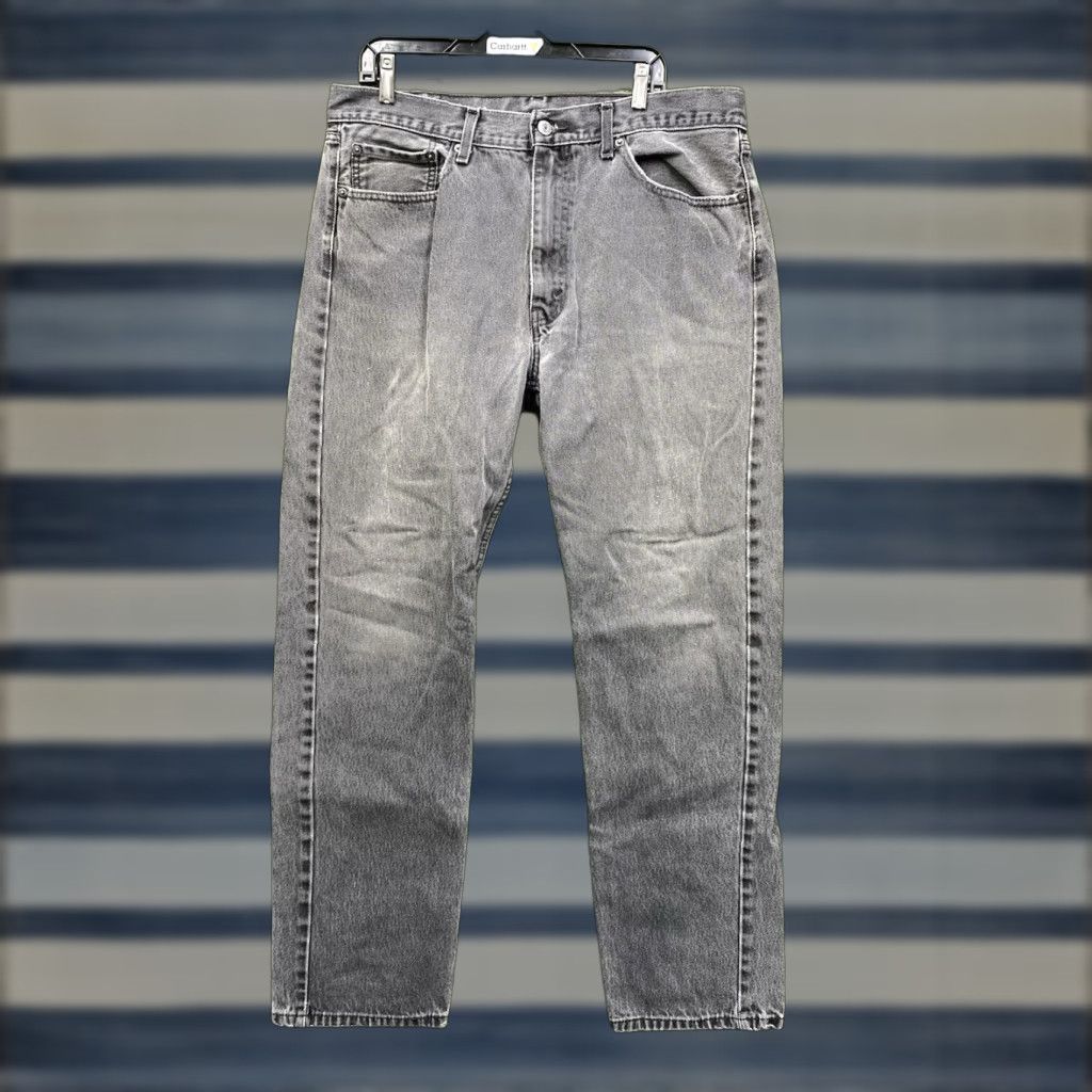 Levi's Levi's 505 Jeans Regular Mens 38x34 Black Denim Straight Leg 100% Cotton Y2K Vintage: No Size US 38 / EU 54 - 1 Thumbnail