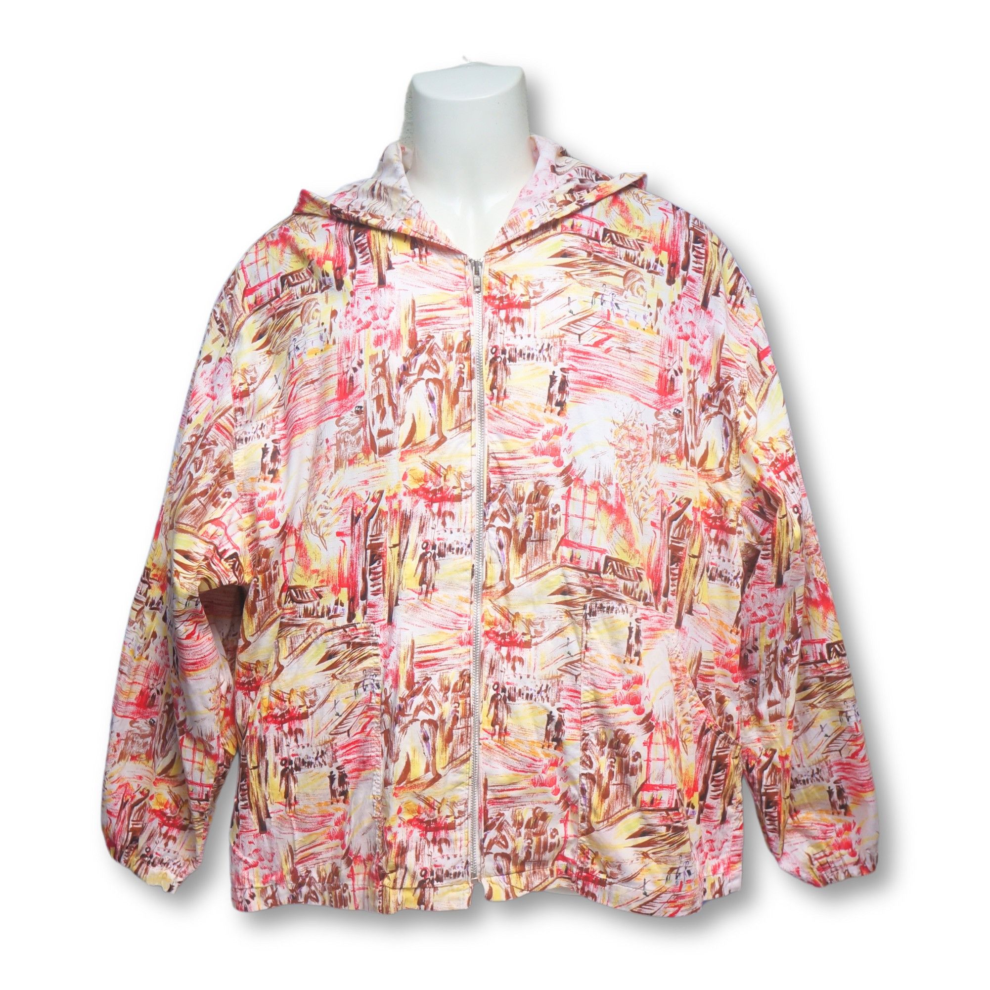 Japanese Brand Nosvos Resort Abstract Design Hooded Light Jacket Size US L / EU 52-54 / 3 - 1 Thumbnail