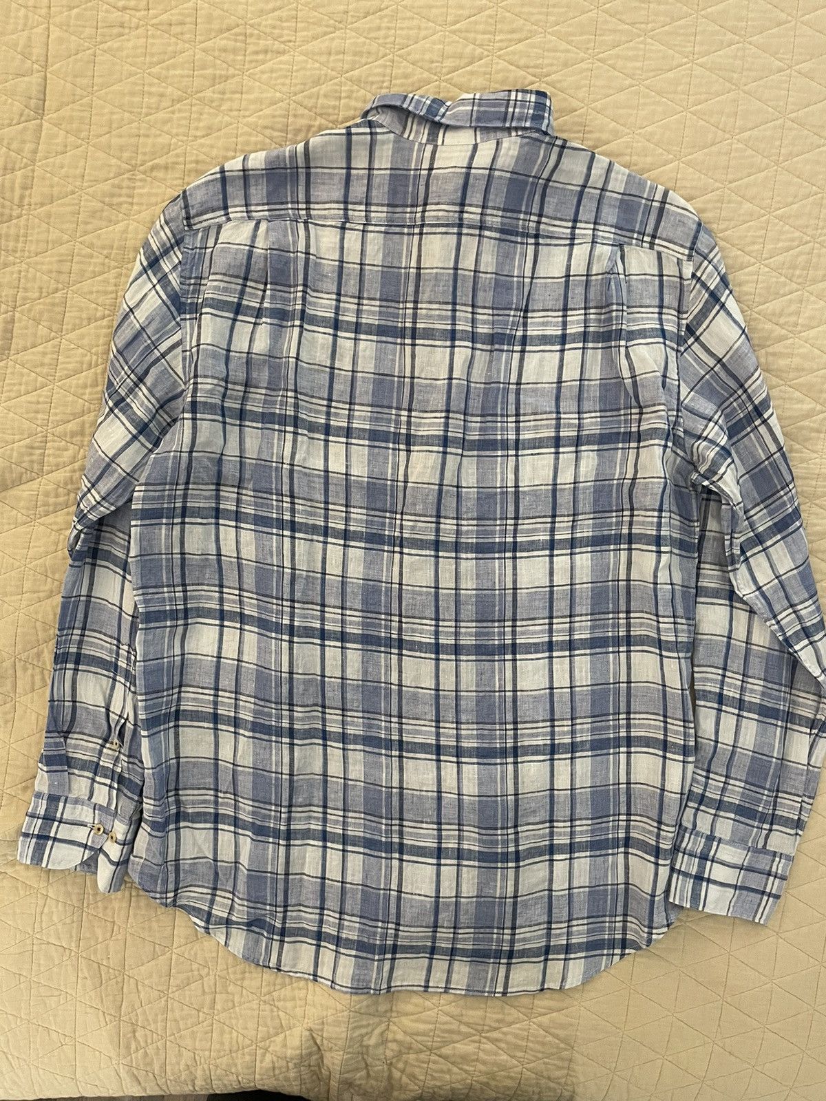 Strenstroms Check Print Linen Shirt Size US XL / EU 56 / 4 - 7 Thumbnail