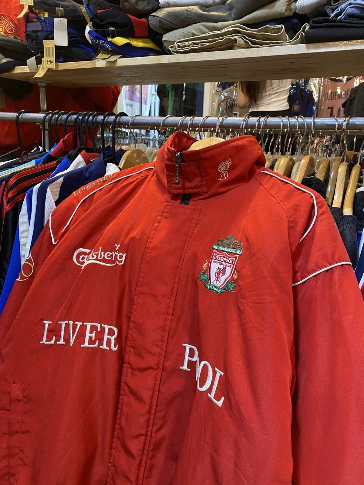 Vintage Vintage Liverpool FC bomber jacket Size US XL / EU 56 / 4 - 2 Thumbnail