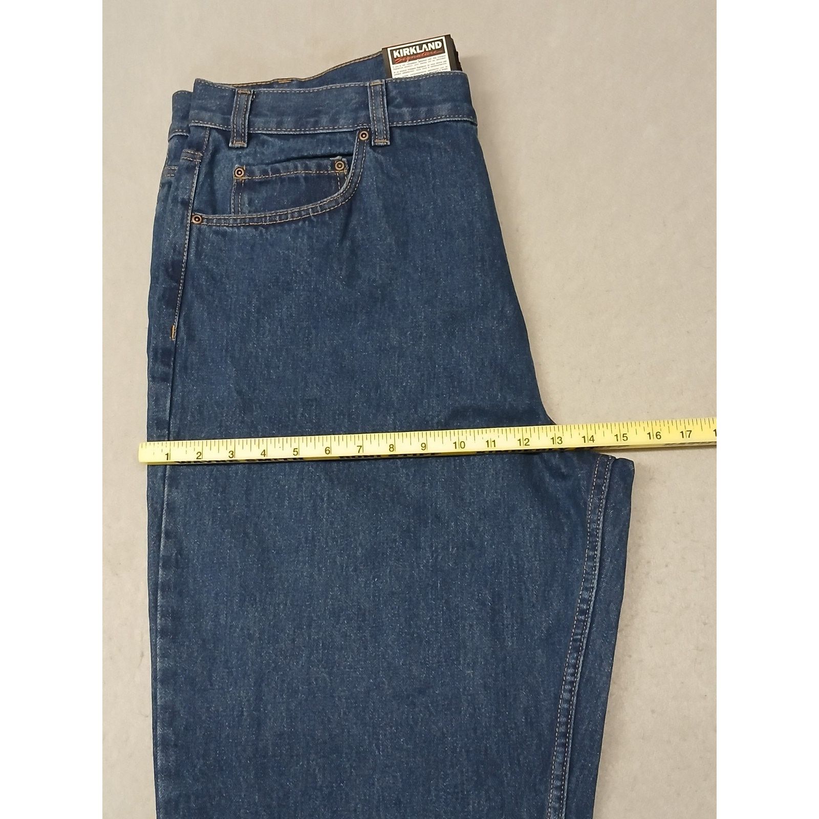 Kirkland Signature Kirkland (42x30) Men's Straight Leg Blue Denim Jeans Size US 42 / EU 58 - 5 Thumbnail