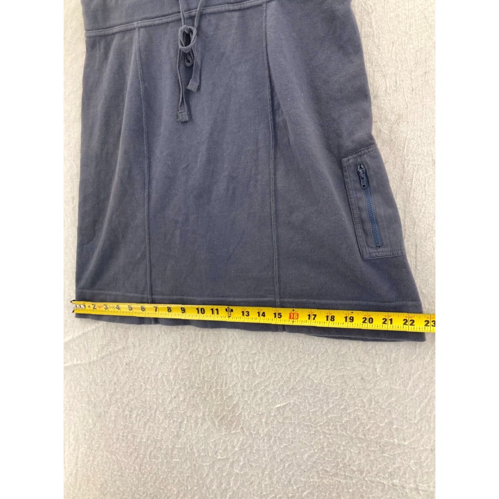 Eddie Bauer Eddie Bauer Mini Skirt Womens Medium Blue Solid Pull On Drawstring with Pockets Hiking Size 32" / US 10 / IT 46 - 3 Thumbnail