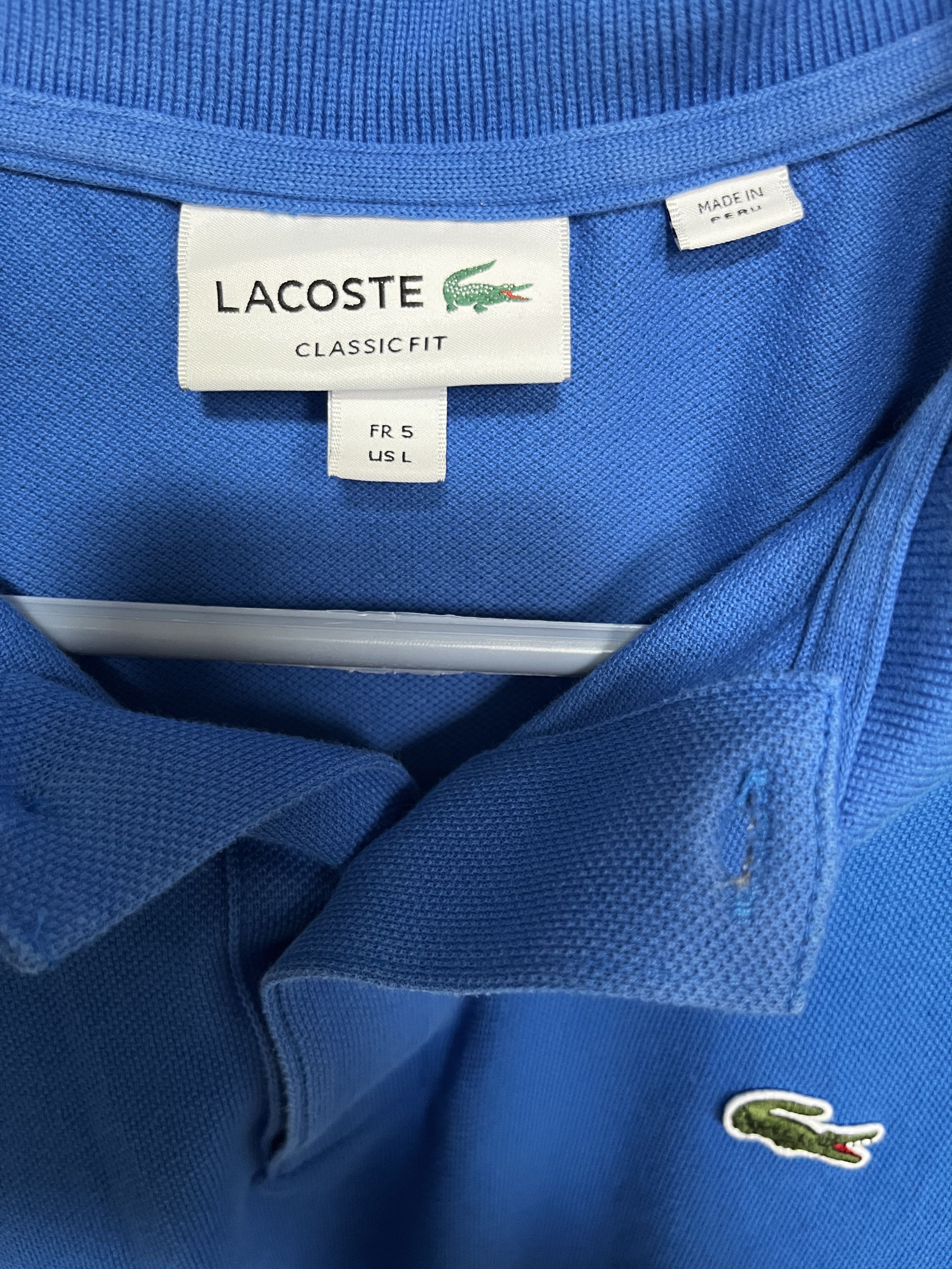 Lacoste Lacoste Classic Fit Polo - Blue (L) Size US L / EU 52-54 / 3 - 4 Thumbnail