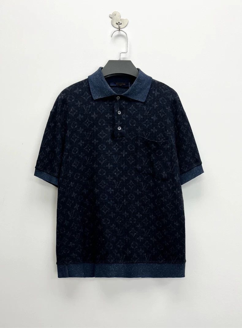 Louis Vuitton louis vuitton navy blue short sleeve polo-dmc Size US L / EU 52-54 / 3 - 1 Thumbnail