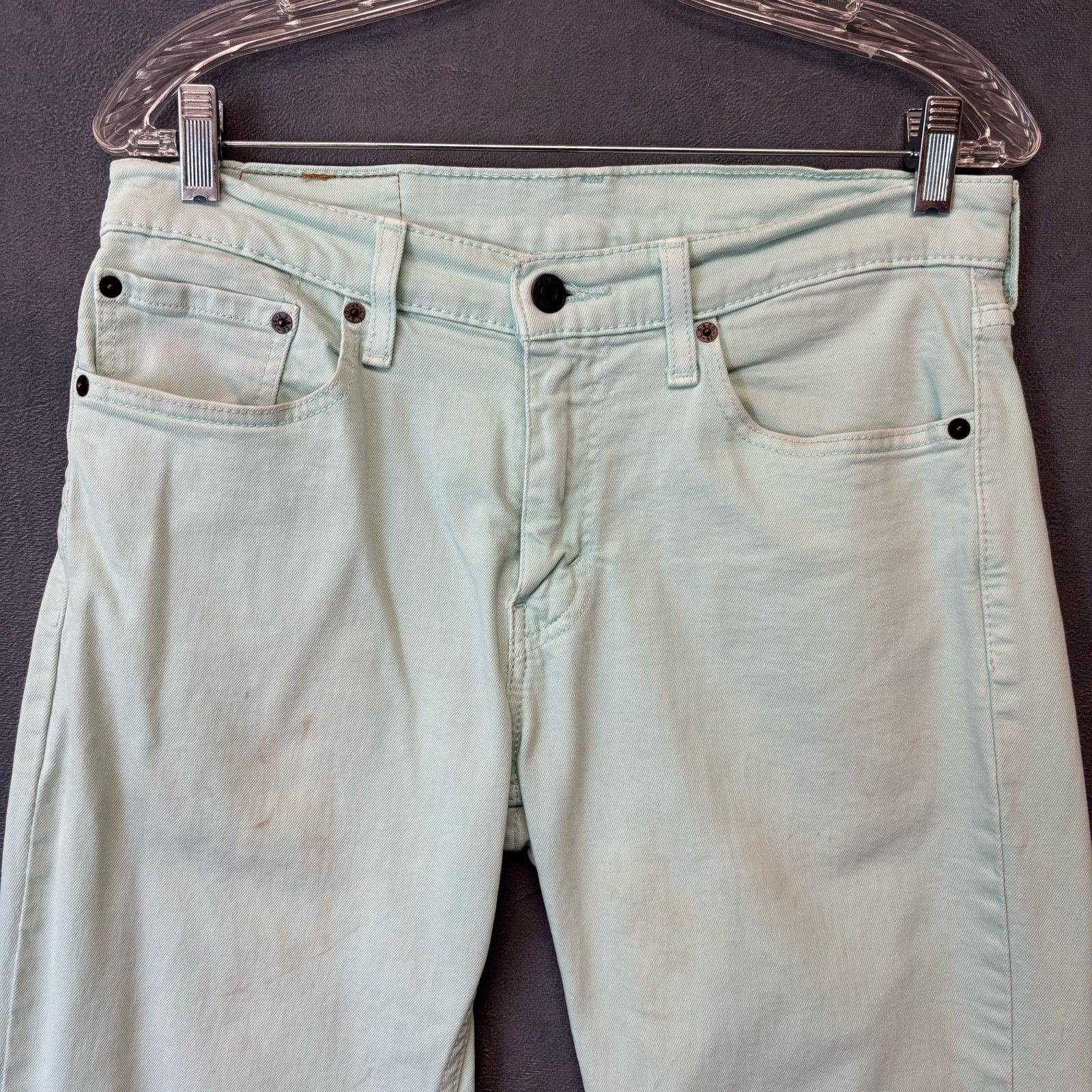 Levi's Levi’s 511 Light Teal Jeans Men’s 31X32 Stretchy Preppy Co Size US 31 - 2 Thumbnail