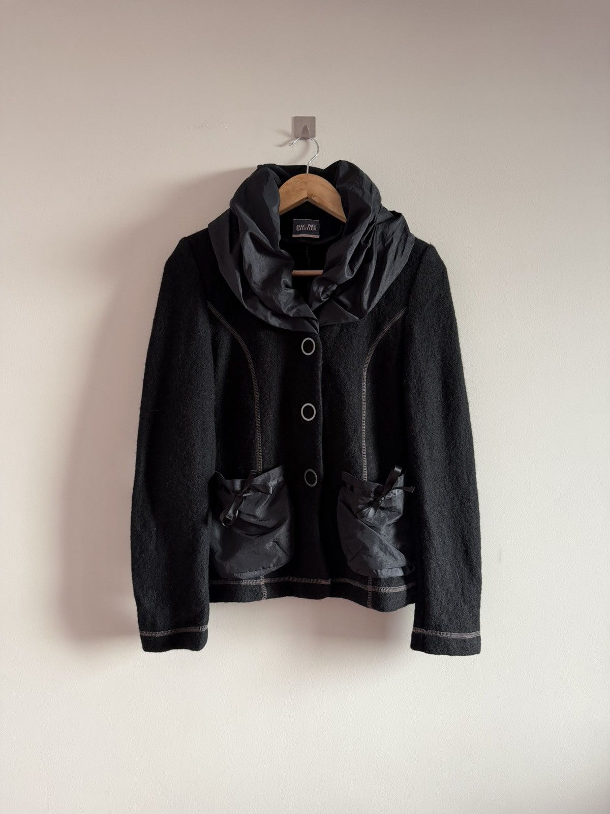 Jean Paul Gaultier Jean Paul Gaultier Wool Jacket with Nylon Panels Size M / US 6-8 / IT 42-44 - 1 Thumbnail