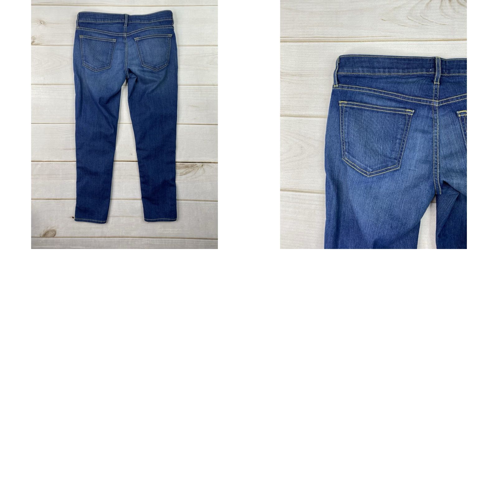 Vintage Rich & Skinny Jeans Women Dark Wash Sz 29 Low Rise Ankle Distressed Stretch 5-Pocket Denim Size 29" - 9 Thumbnail