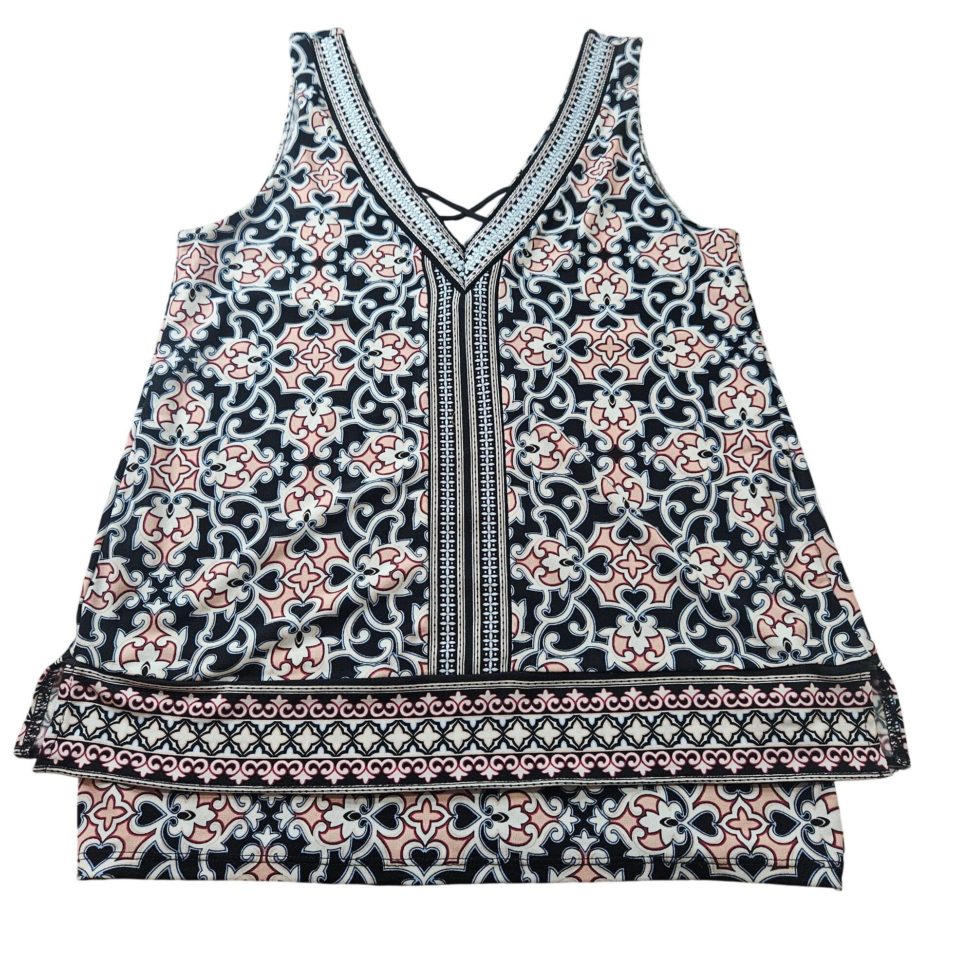 White House Black Market White House Black Market Boho Print Tank Top Size XS | Festi Size XS / US 0-2 / IT 36-38 - 6 Thumbnail