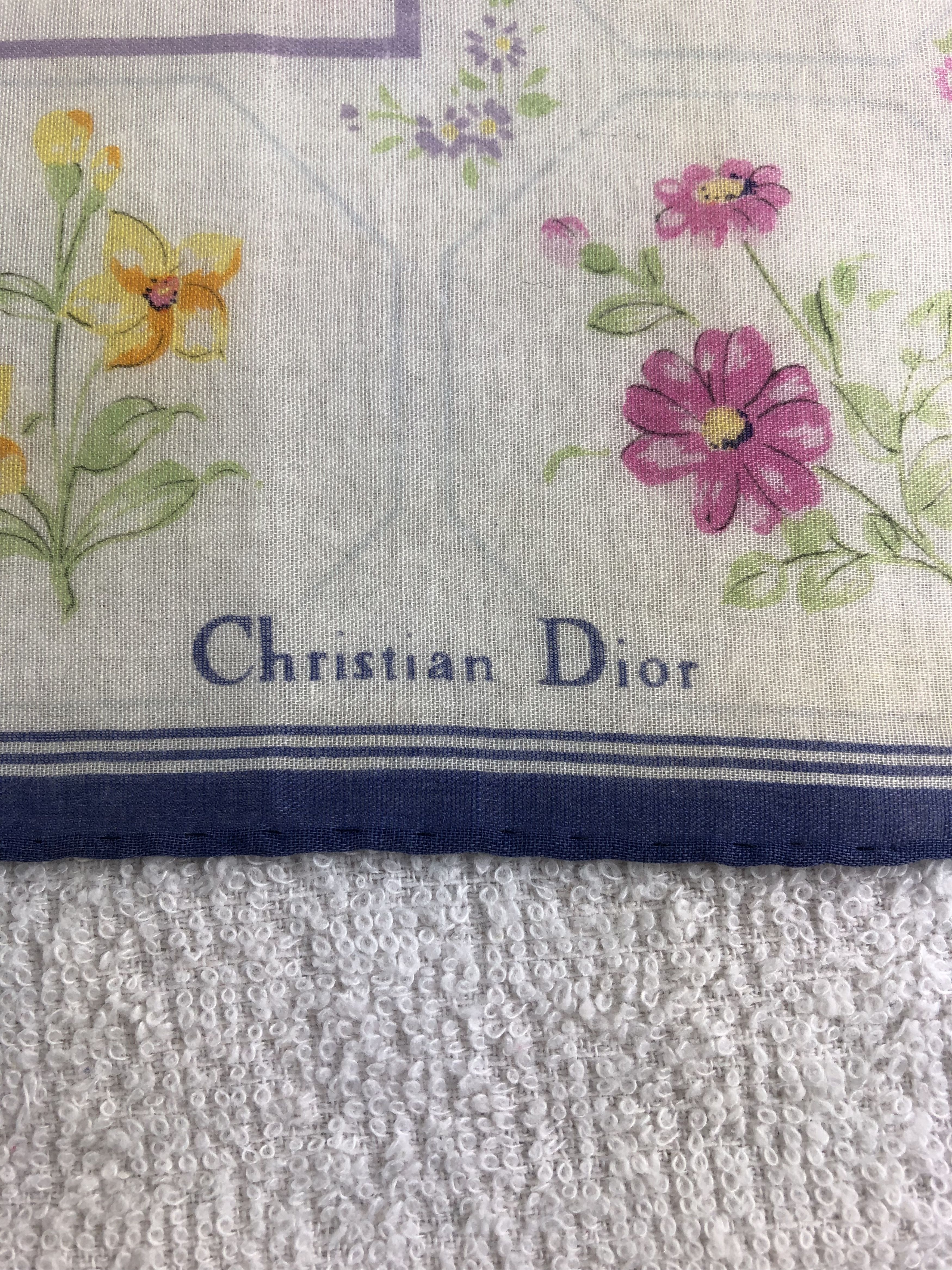 Vintage Christian Dior Handkerchief / Bandana / Neckerchief C269 Size ONE SIZE - 5 Thumbnail