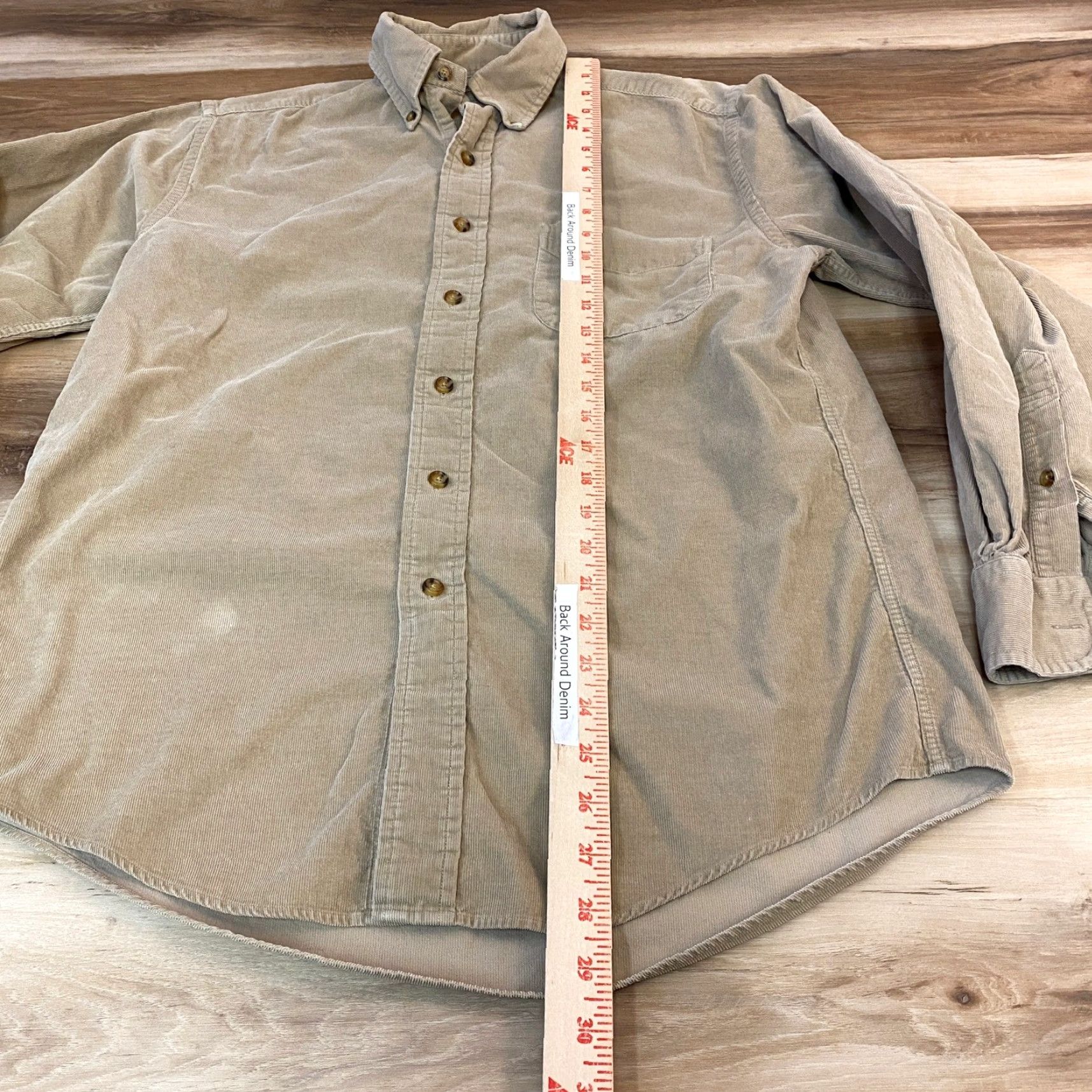 Brooks Brothers Brooks Brothers Corduroy Shirt Mens Small Button Down Khaki Tan Long Sleeve Size US S / EU 44-46 / 1 - 4 Thumbnail