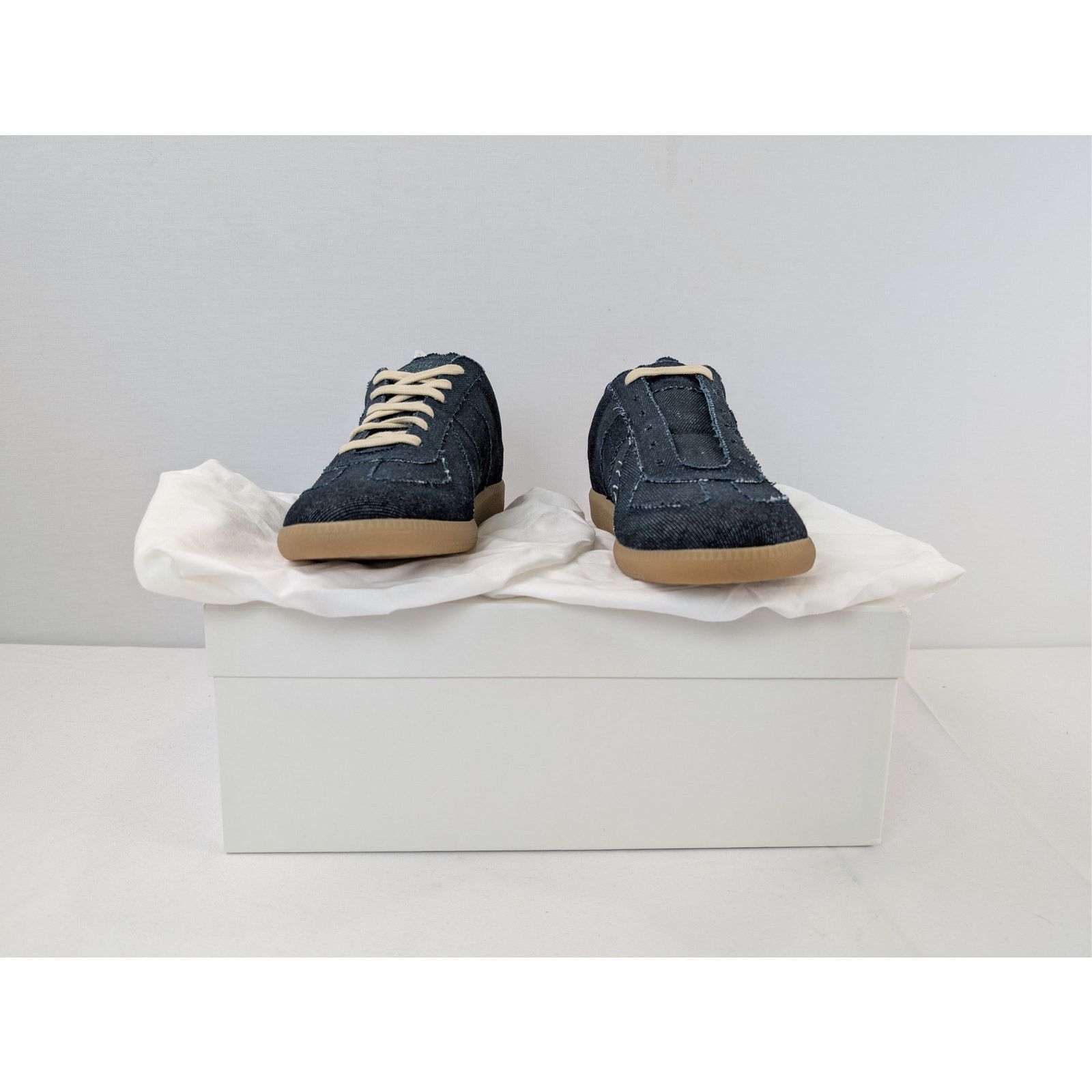 Maison Margiela o1rshd1 Exclusive Denim Shoe low top sneakers in Blue/Brown Size US 8 / EU 41 - 18 Thumbnail