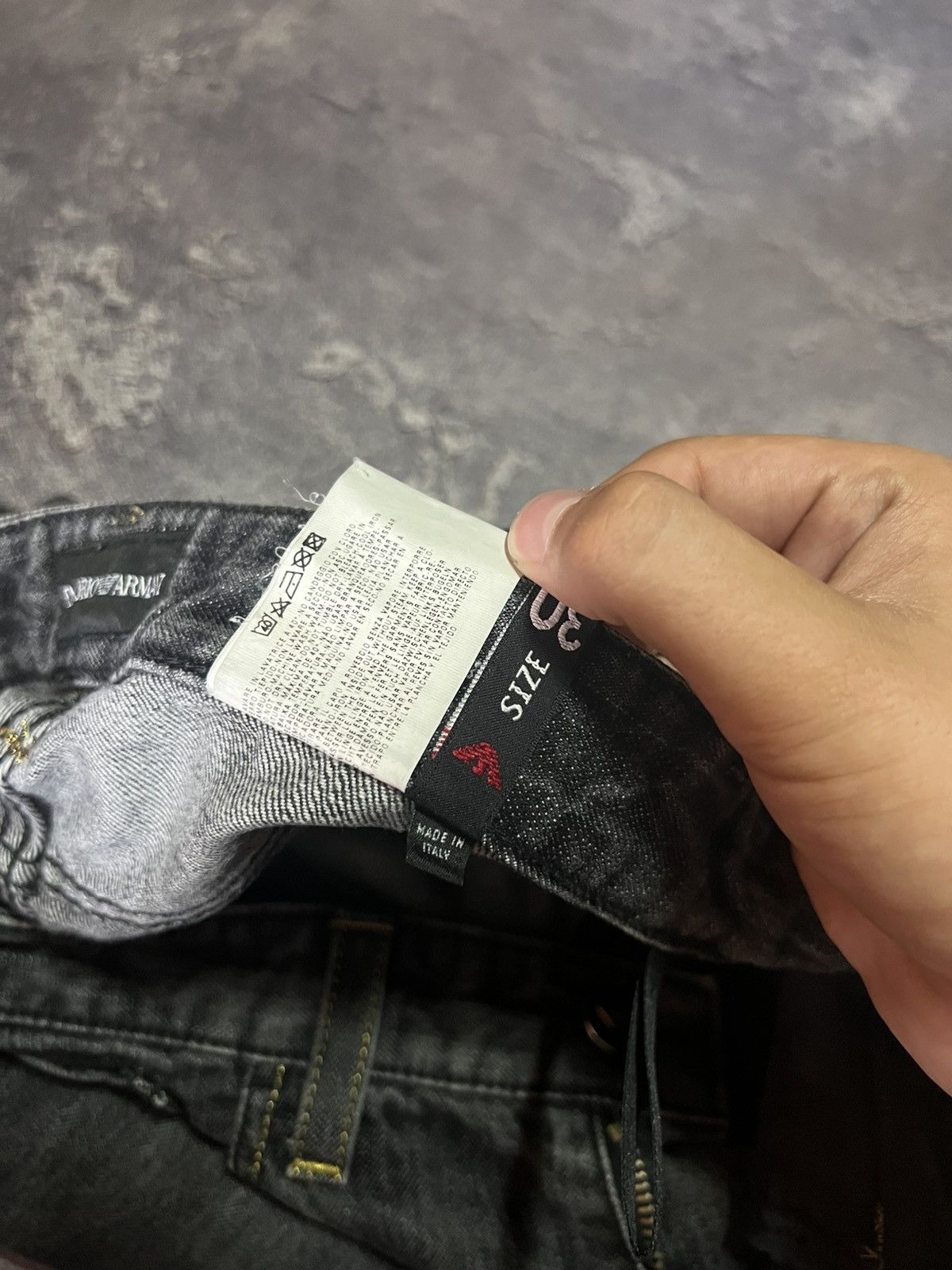 Emporio Armani Emporio Armani Selvedge Denim Pants Vintage Washed Black Size US 30 / EU 46 - 10 Thumbnail