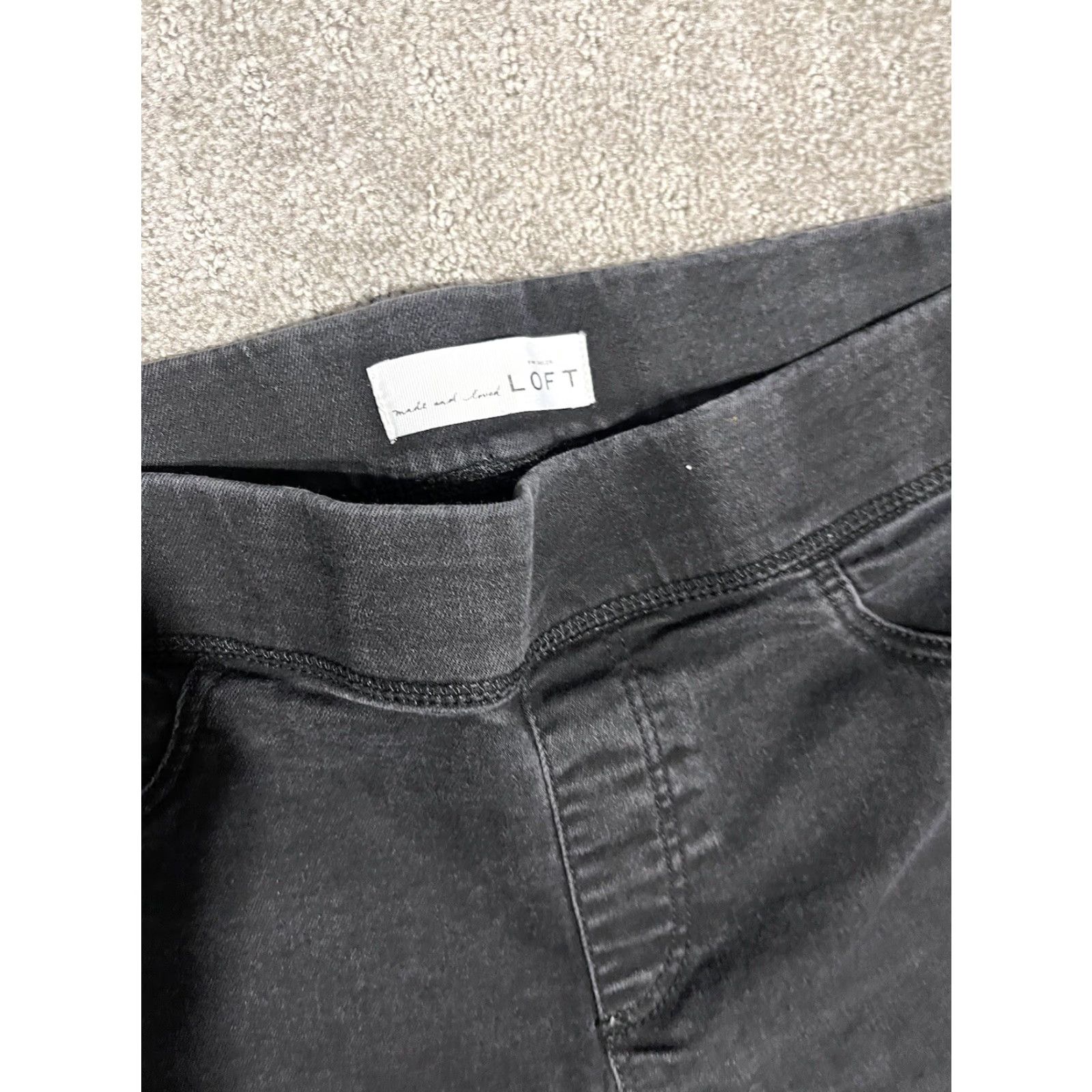 Loft VINTAGE LOFT PANTS Skinny Dress Pants Black 4 Regular Pull-On Women Size 4 Adult Womens Size 27" / US 4 / IT 40 - 6 Thumbnail