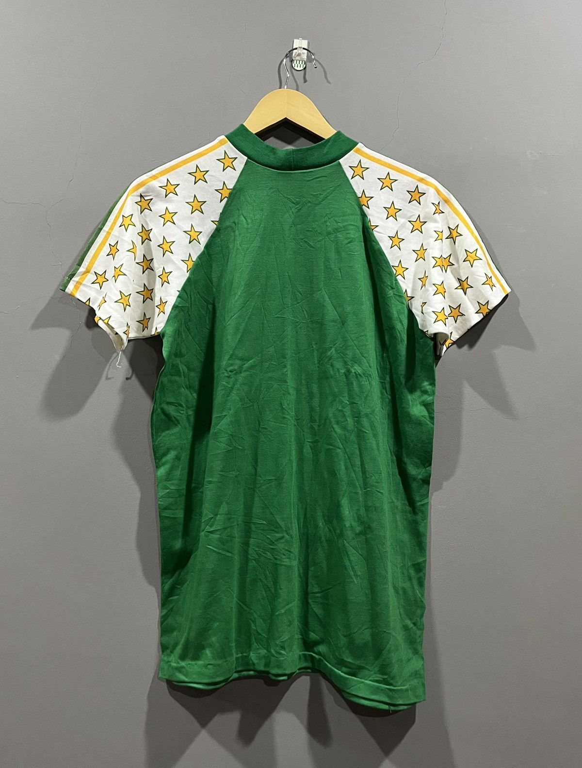 Velva Sheen NOS 70s Velva Sheen Stars Striped Sleeves Reglan Tshirt Size US L / EU 52-54 / 3 - 5 Thumbnail