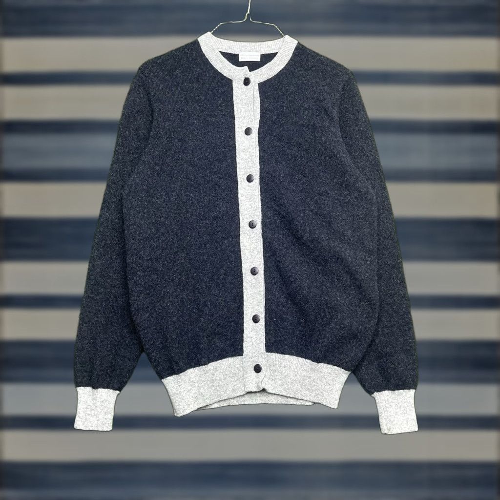 Pringle Of Scotland VINTAGE Pringle of Scotland Cardigan Sweater Womens M Gray 100% Wool 90s 80s Knit Solid Button Size M / US 6-8 / IT 42-44 - 1 Thumbnail