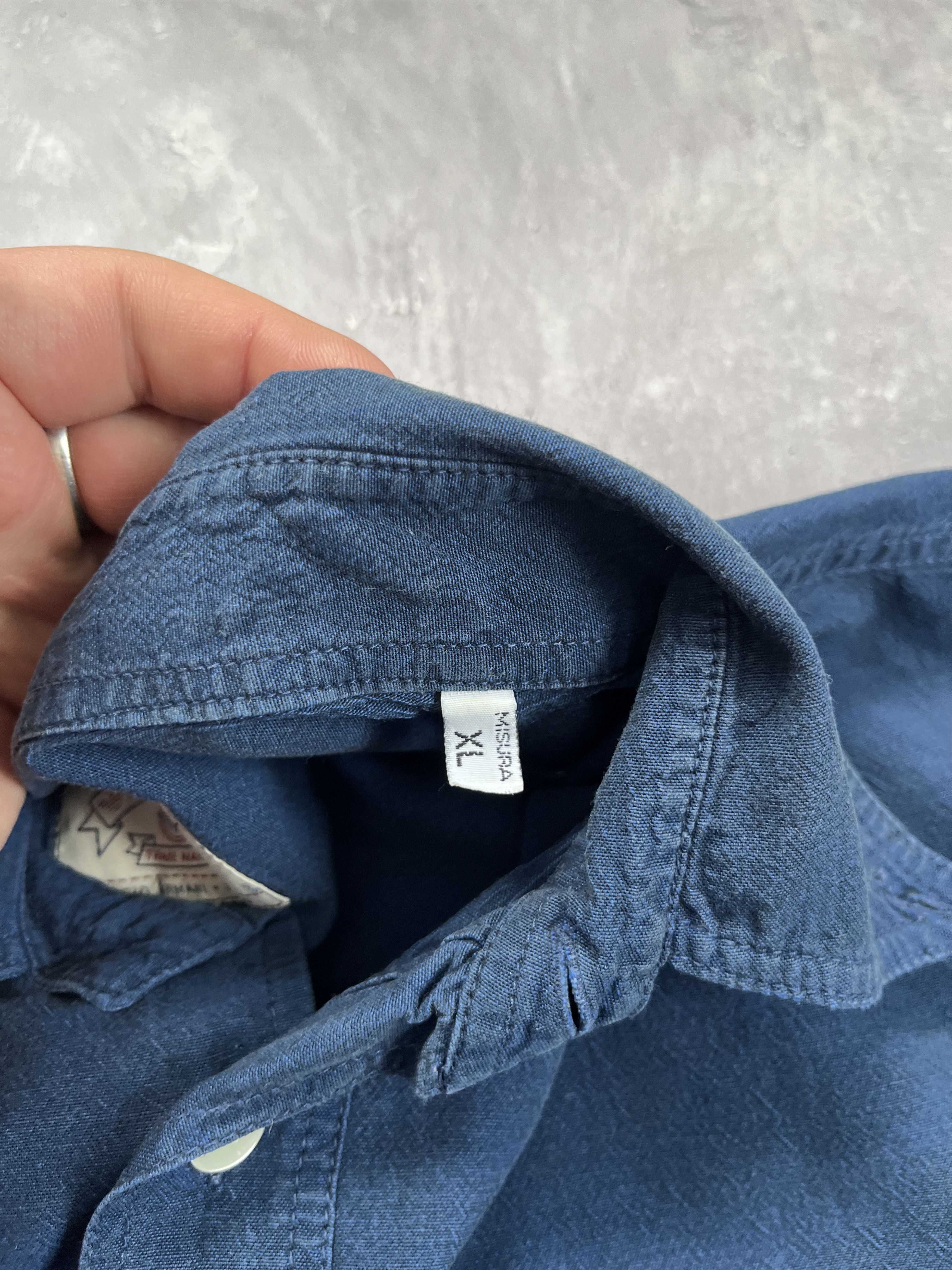 Giorgio Armani Vintage Armani Jeans Men's Pocket Blue Button-Down Shirt XL Size US XL / EU 56 / 4 - 4 Thumbnail