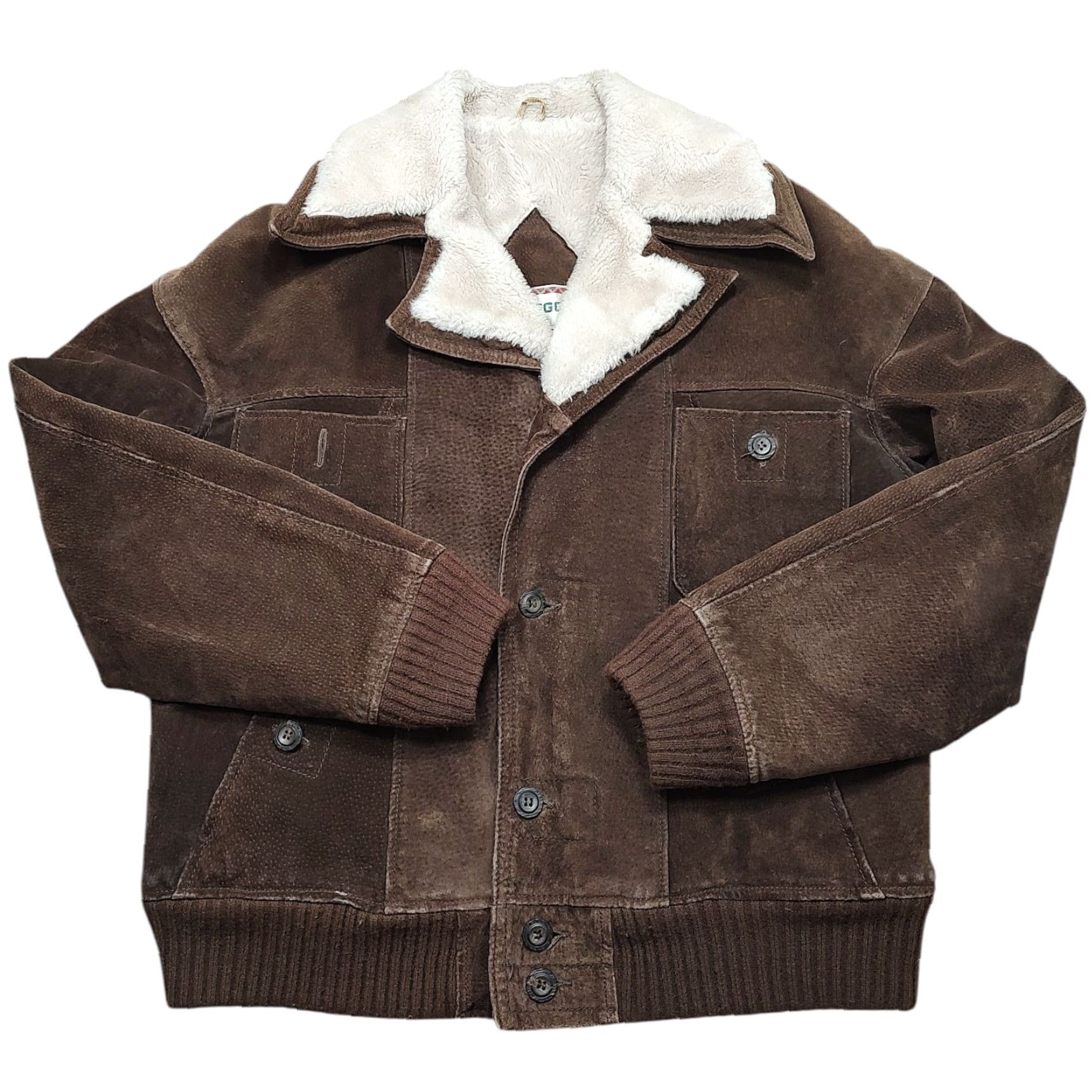 McGregor VINTAGE Vtg 70s 60s McGregor Suede Jacket Sherpa Lining Brown Mens 42 Western USA Size US XS / EU 42 / 0 - 2 Thumbnail