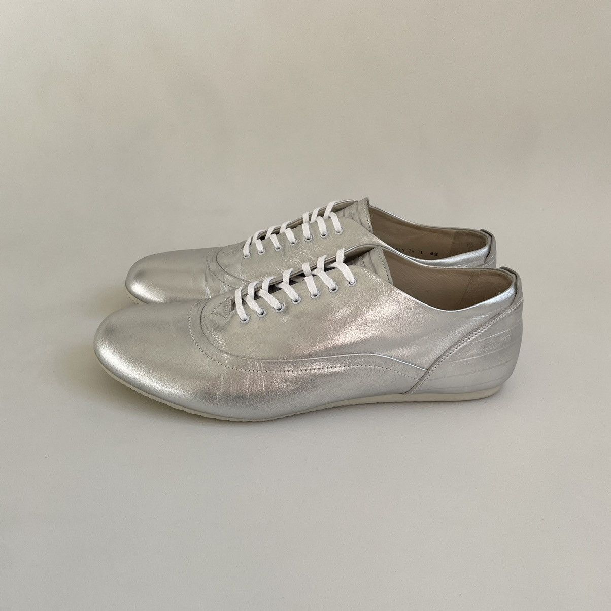 Dior S/S 07 Silver Leather Ballet Pump Sneakers Size US 9 / EU 42 - 2 Thumbnail