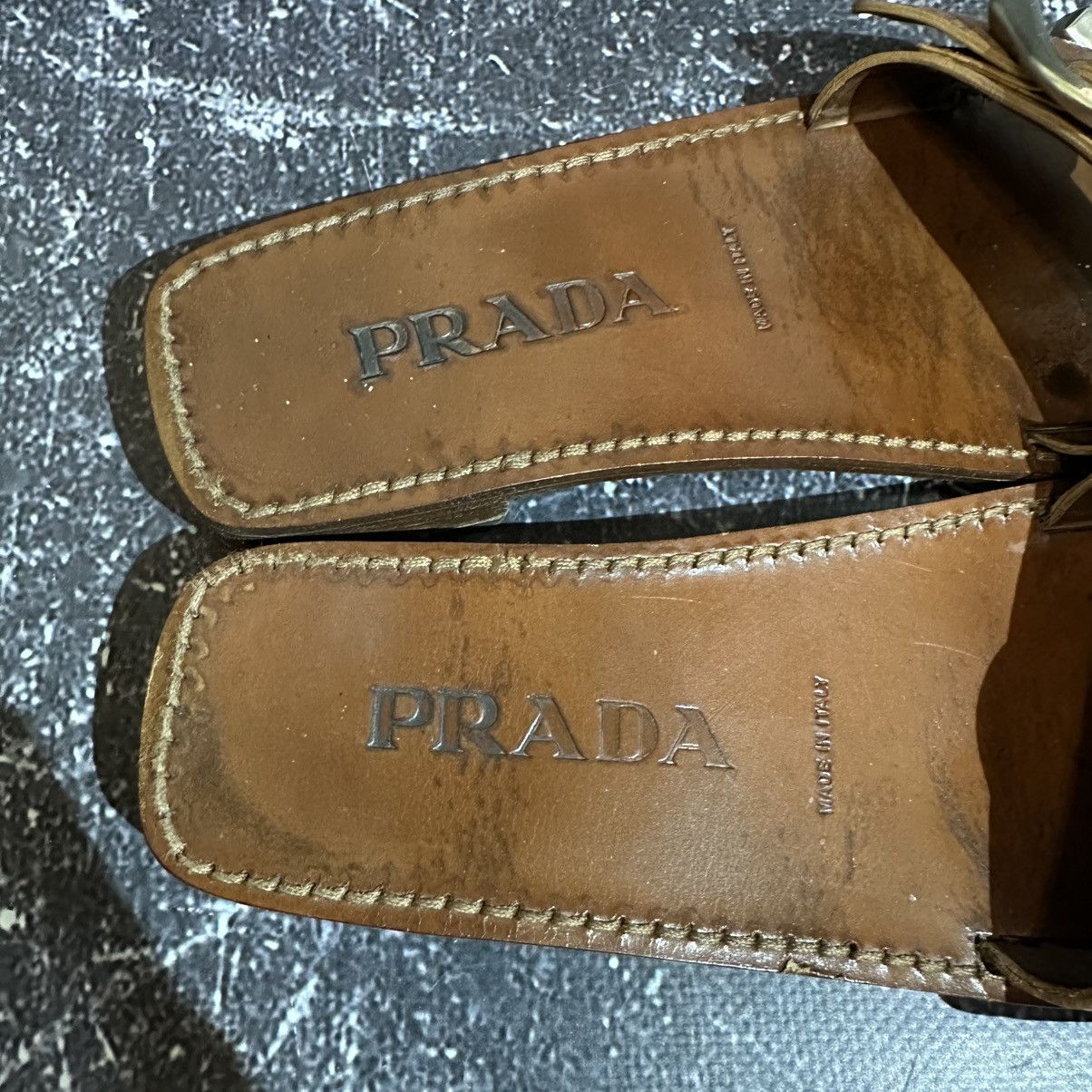 Prada VINTAGE PRADA - Women’s Leather Sandals Size 36 Size US 6 / IT 36 - 8 Thumbnail