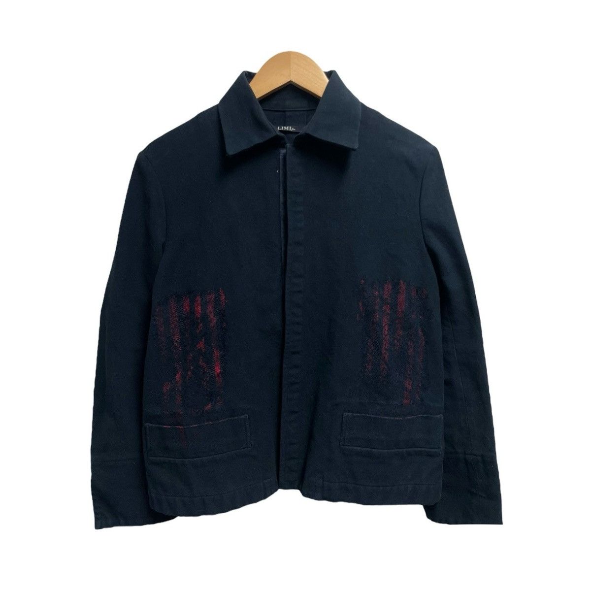 ●●●最終価格●●●【LIMI feu】NAVY DESIGN JACKET Limi Feu Jacket • Double Breasted Linton Tweed Jacket - Bee