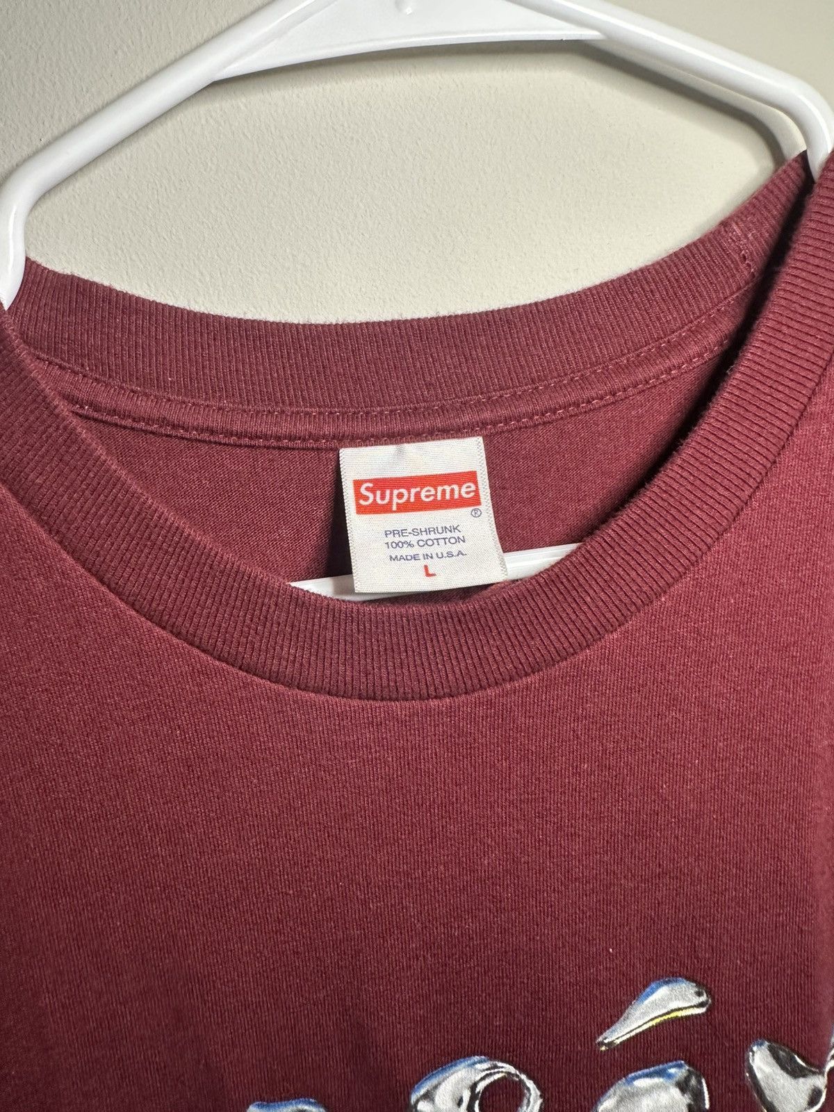 Supreme Maroon Supreme Liquid Tee Size US M / EU 48-50 / 2 - 3 Thumbnail