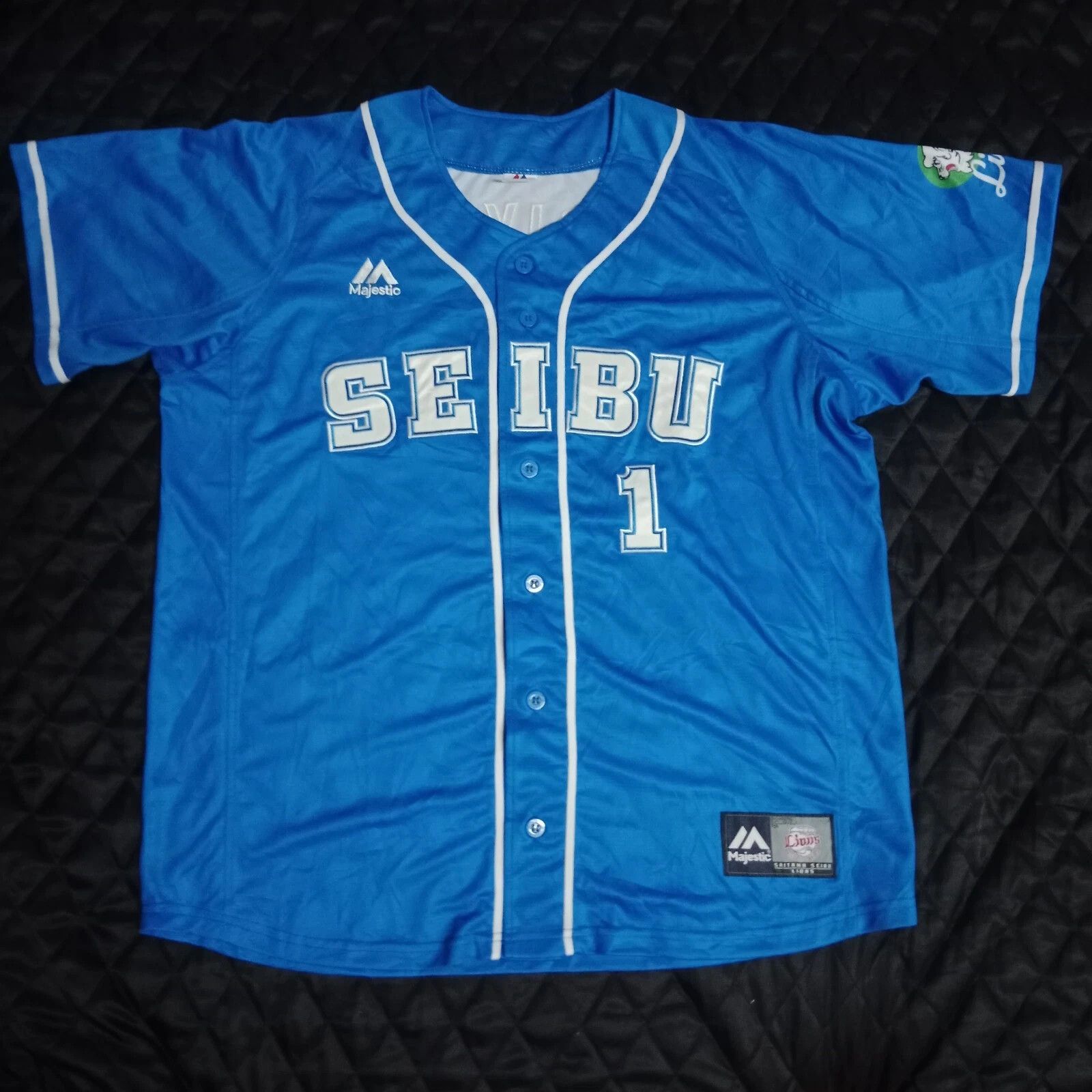 Majestic Saitama Seibu Lions Takumi Kuriyama NPB Baseball Jersey MLB Size US L / EU 52-54 / 3 - 1 Thumbnail