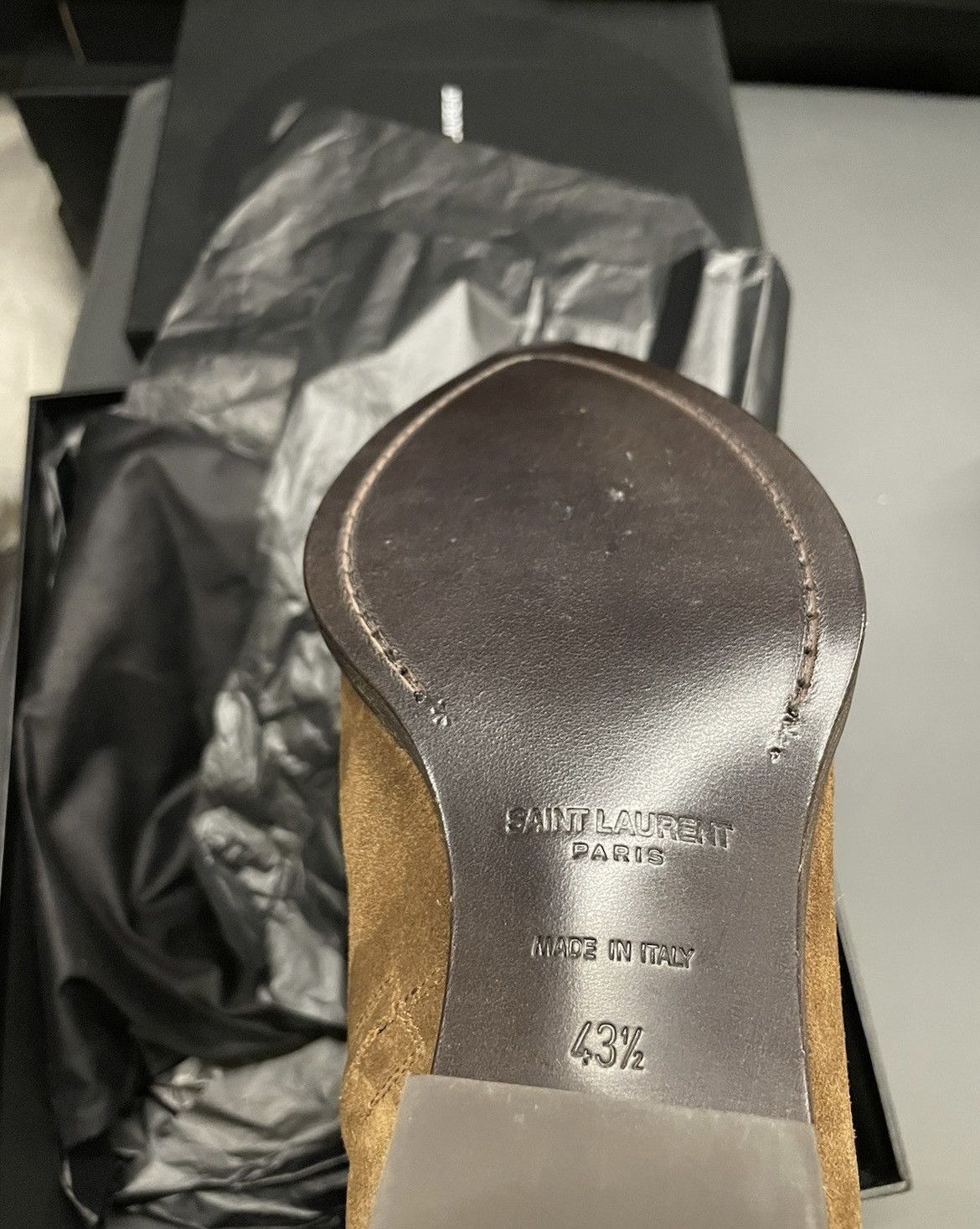 Hedi Slimane × Saint Laurent Paris × Yves Saint Laurent Brand NEW Lukas Florence Studs Suede Leather Western Boots Size US 9.5 / EU 42-43 - 10 Thumbnail