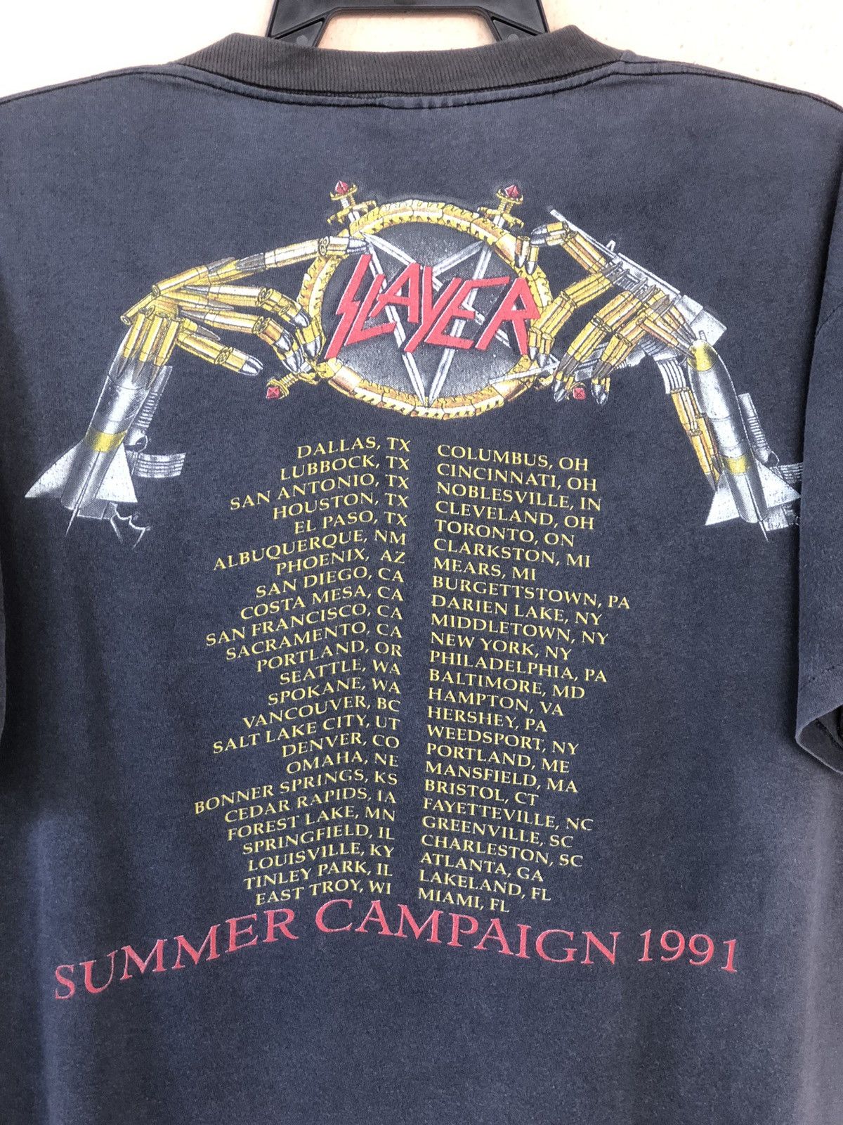 Band Tees × Slayer × Vintage Thrashed 🔥 SLAYER Vintage 90s Tee Size US L / EU 52-54 / 3 - 12 Thumbnail