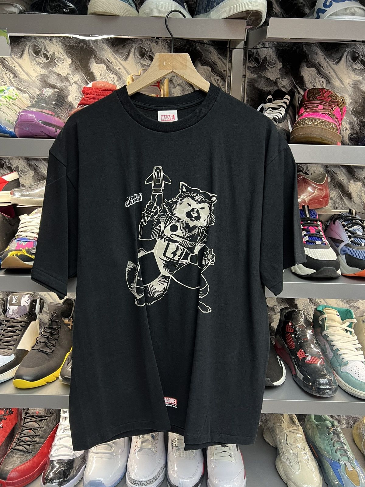 Bape Bape x Marvel Comic Raccoon Tee Size US XXL / EU 58 / 5 - 1 Thumbnail