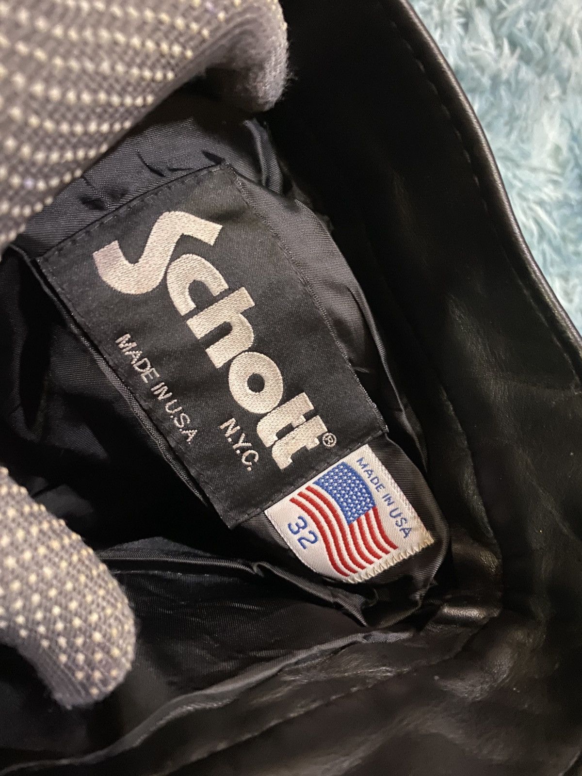 Schott Vintage 90s Schott NYC Black Leather Pants USA Made Talon Size US 29 - 12 Thumbnail