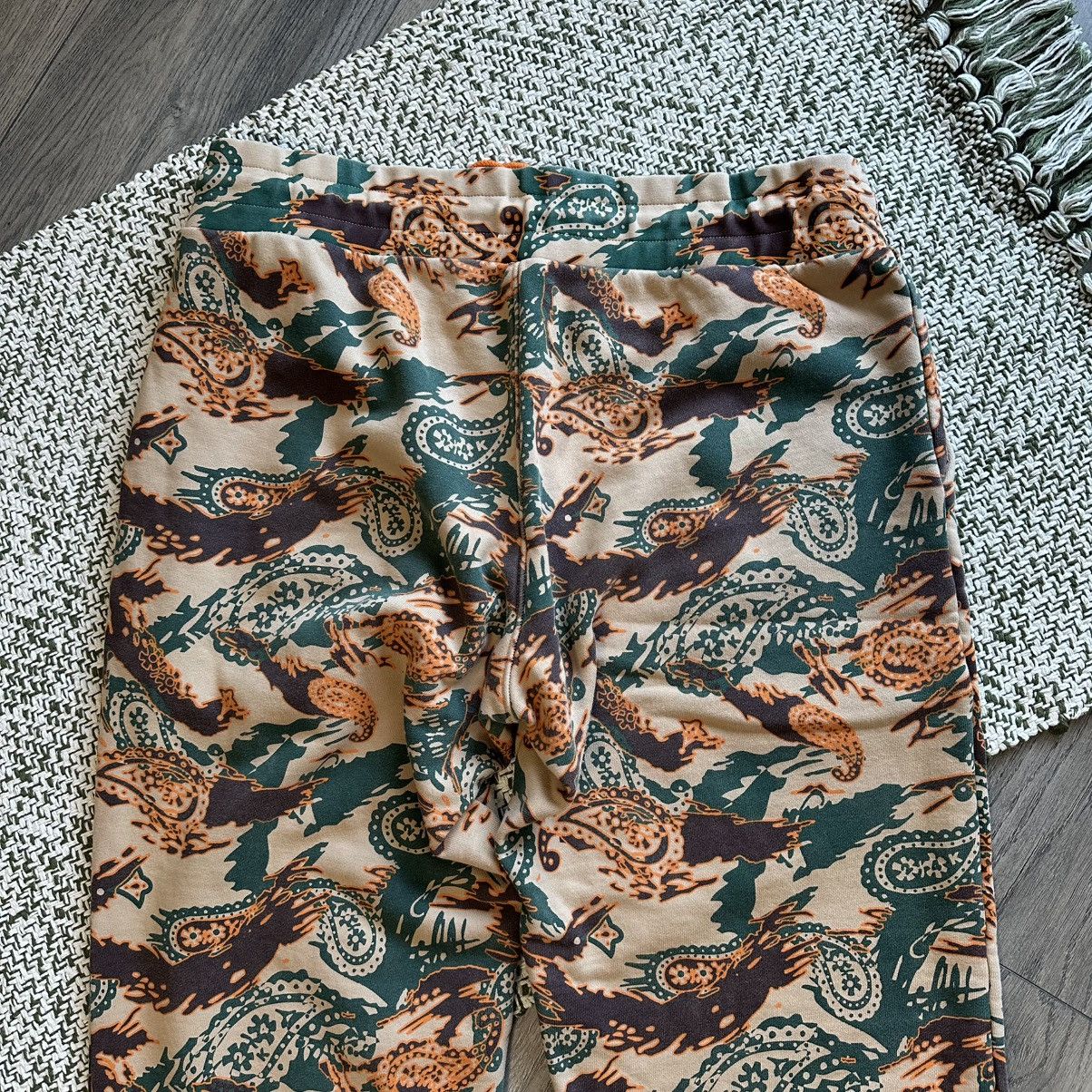 Other Japanese Brand 24karats Paisley Green Tan Orange Sweatpants Size 33" - 8 Thumbnail
