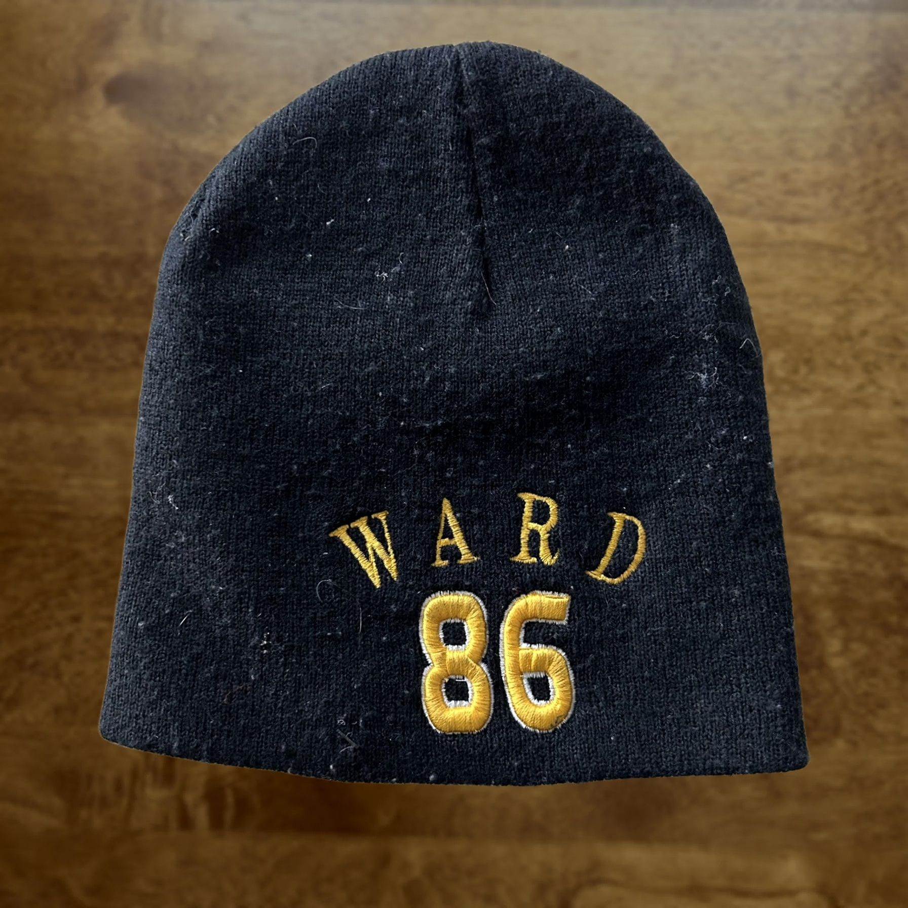 Vintage VINTAGE Ward 86 Beanie Mens One Size Black Embroidered Steelers Knit Winter Acrylic Hat Size ONE SIZE - 1 Thumbnail