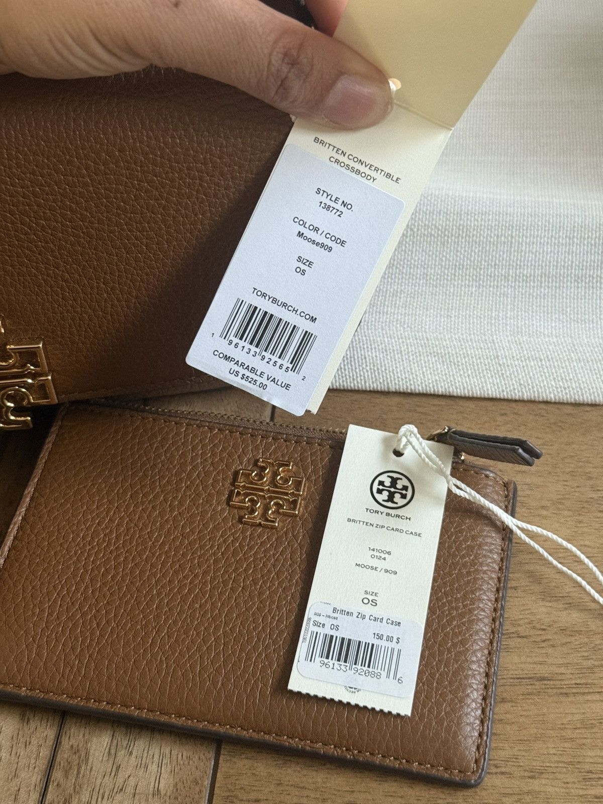 Tory Burch Tory Burch BRITTEN CONVERTIBLE Leather Shoulder & cardholder Size ONE SIZE - 4 Thumbnail