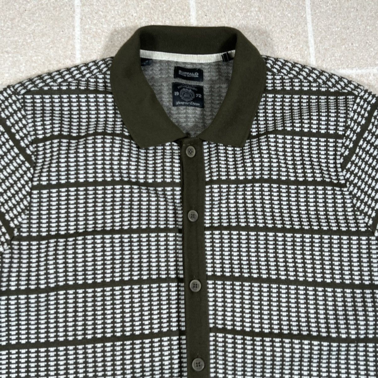 Buffalo David Bitton Buffalo David Short Sleeve Knit Button Up Shirt Olive Sz L Size US L / EU 52-54 / 3 - 2 Thumbnail
